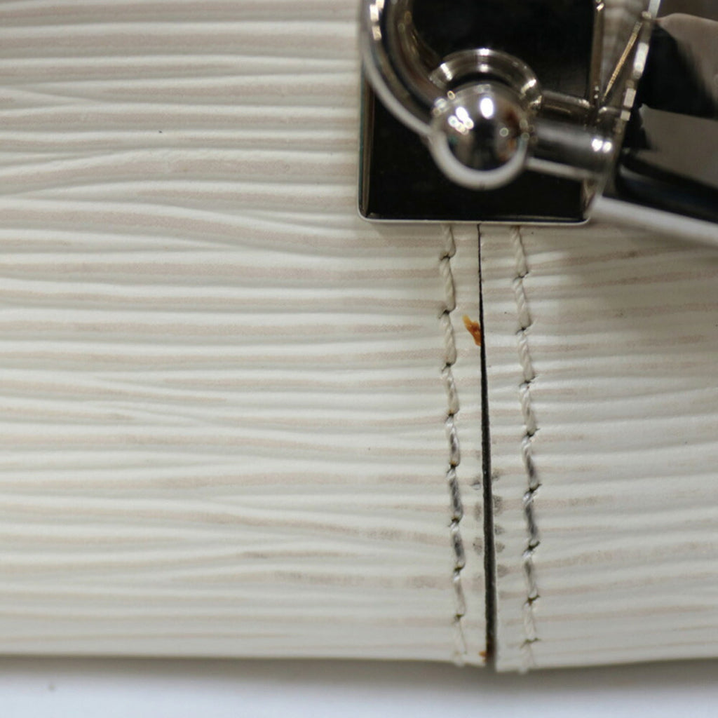 LOUIS VUITTON Bowling Montaigne GM Epi Shoulder Bag Leather M5931J White Ladies
