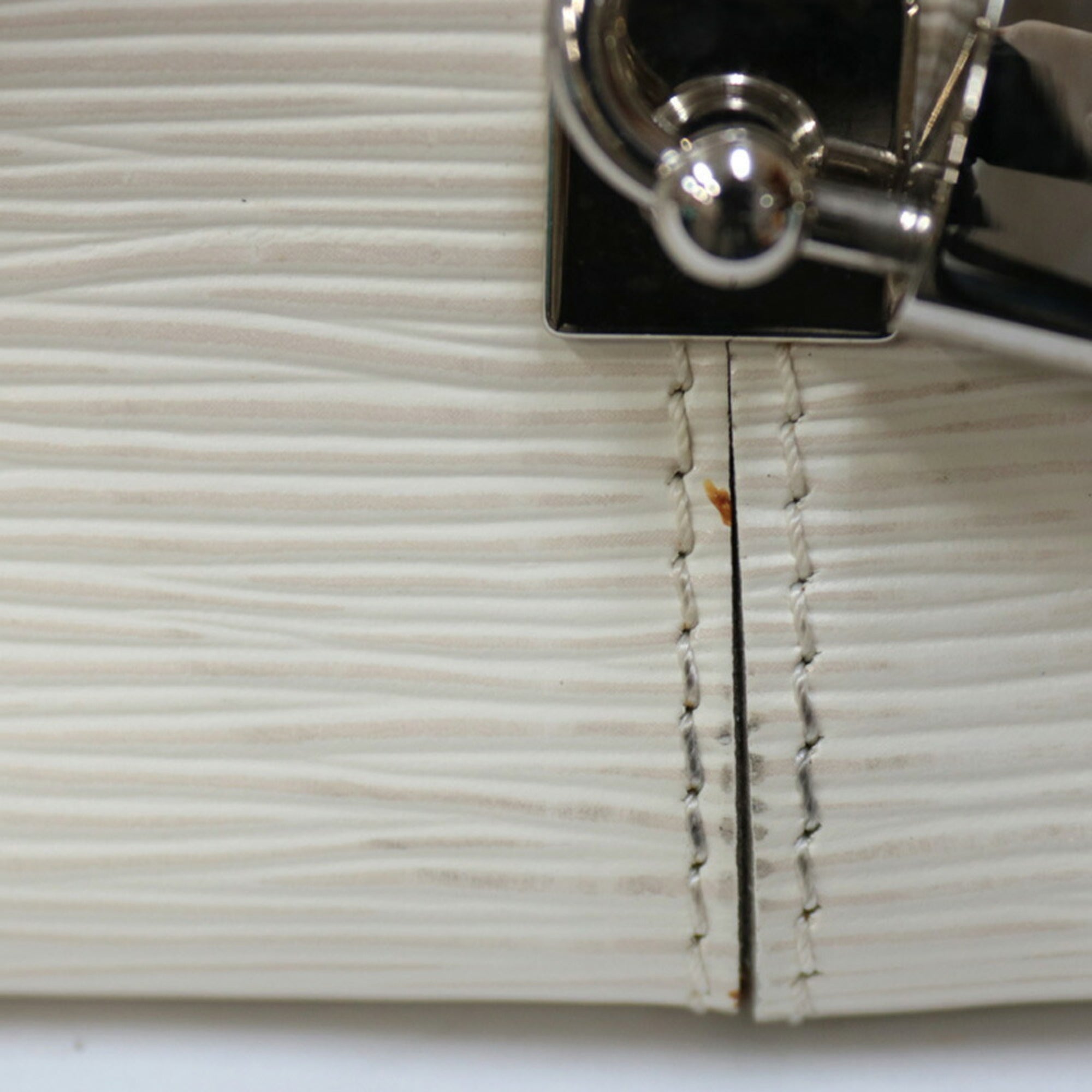 LOUIS VUITTON Bowling Montaigne GM Epi Shoulder Bag Leather M5931J White Ladies