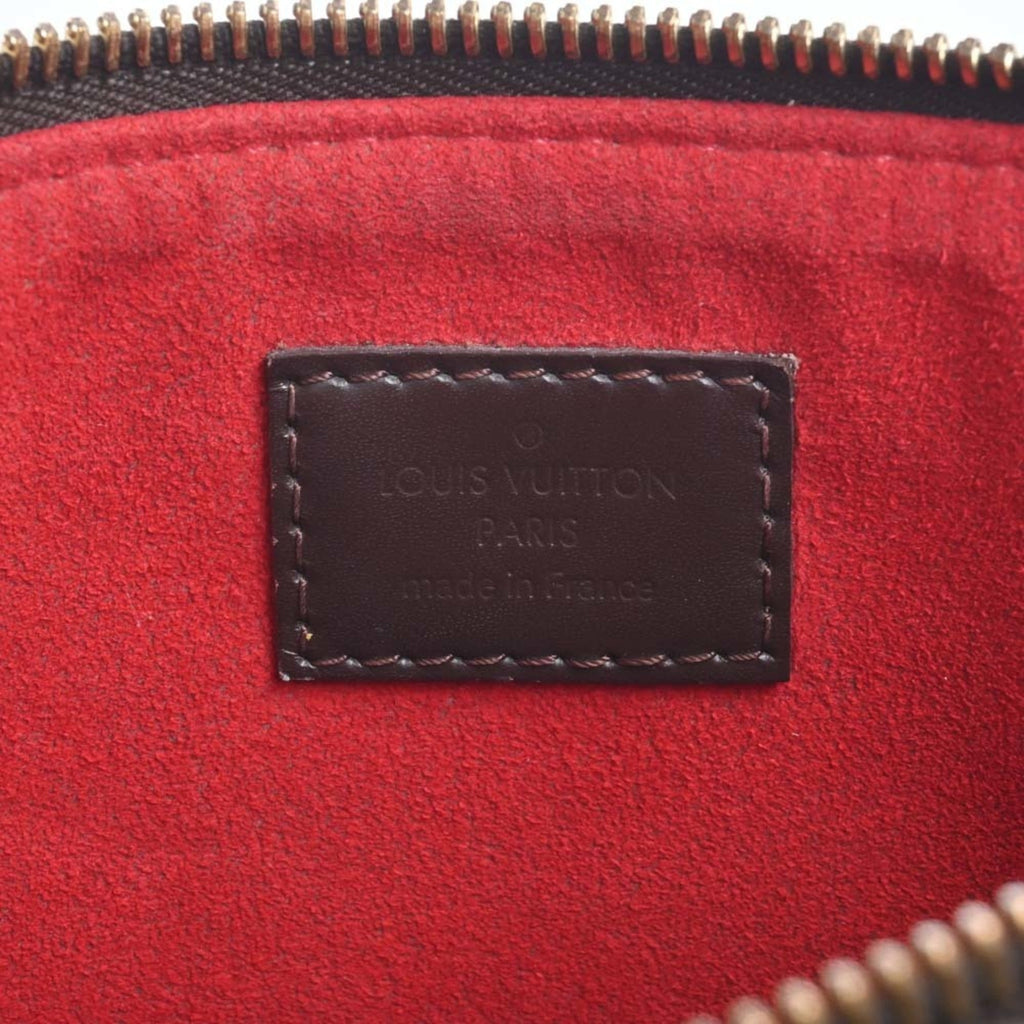 LOUIS VUITTON Damier Twice Shoulder Bag N48259 Brown/Red Ladies
