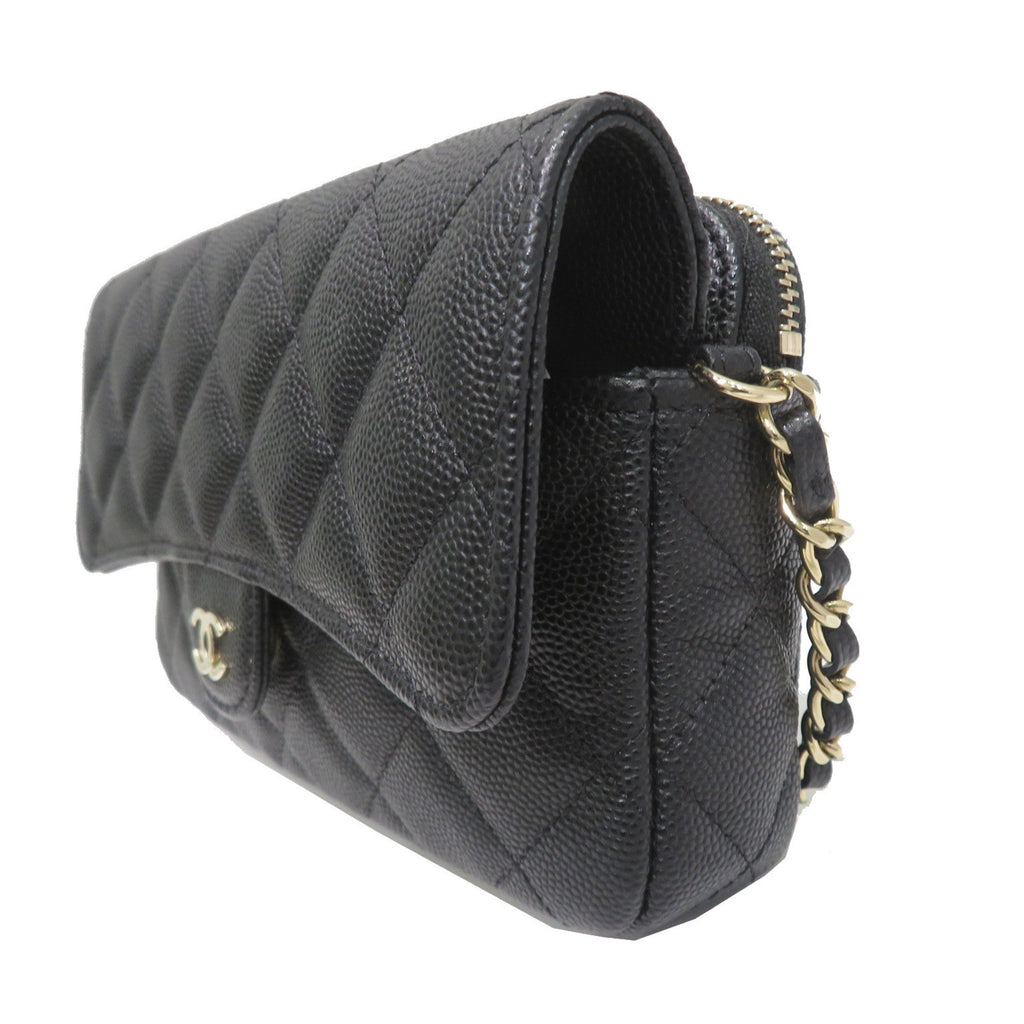 CHANEL Chain AP2096 Shoulder Bag Black SG Hardware Caviar Skin Ladies