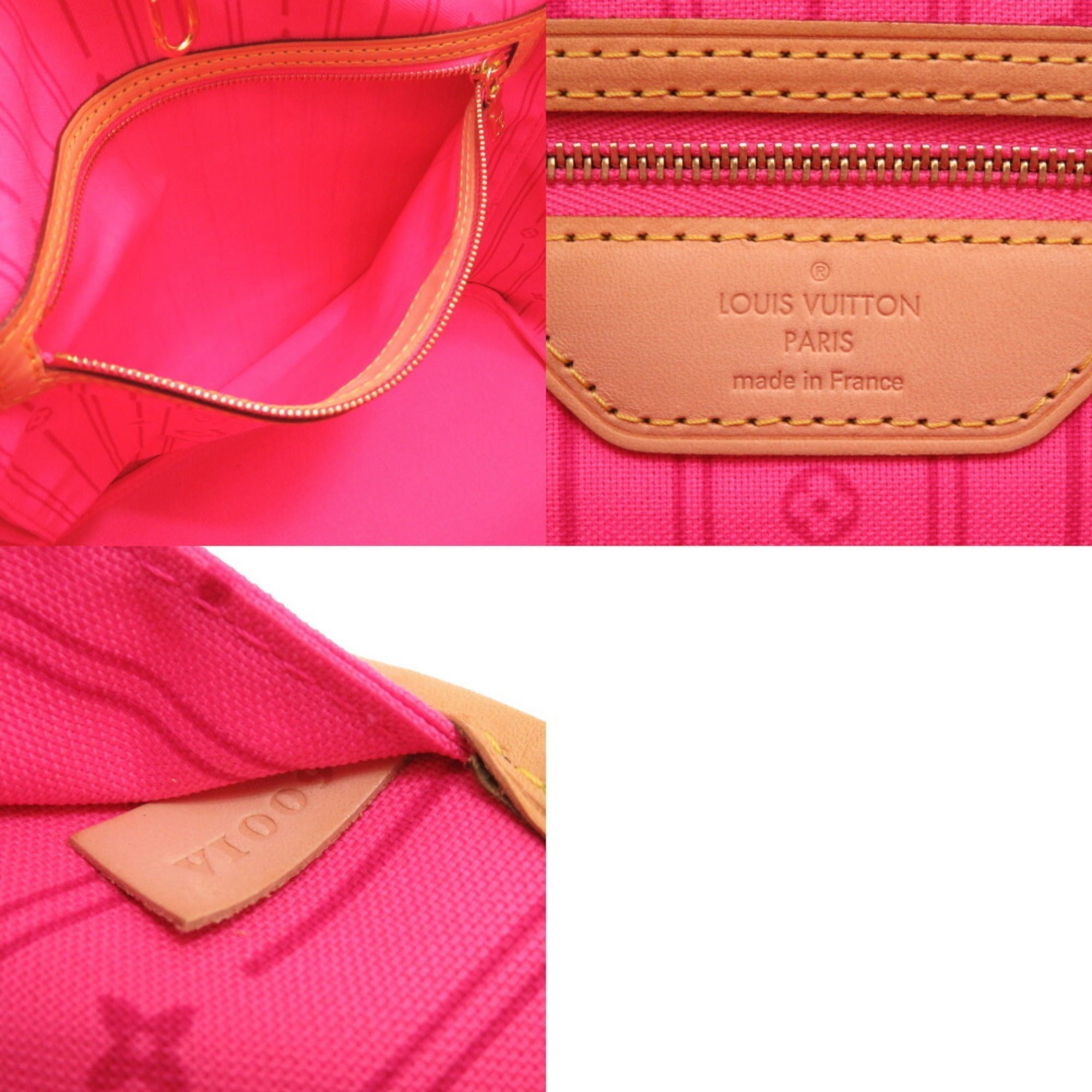 LOUIS VUITTON Monogram Rose Neverfull MM M48613 Tote Bag