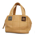 CHANEL  Chocolate Bar Women's Caviar Leather Handbag Beige