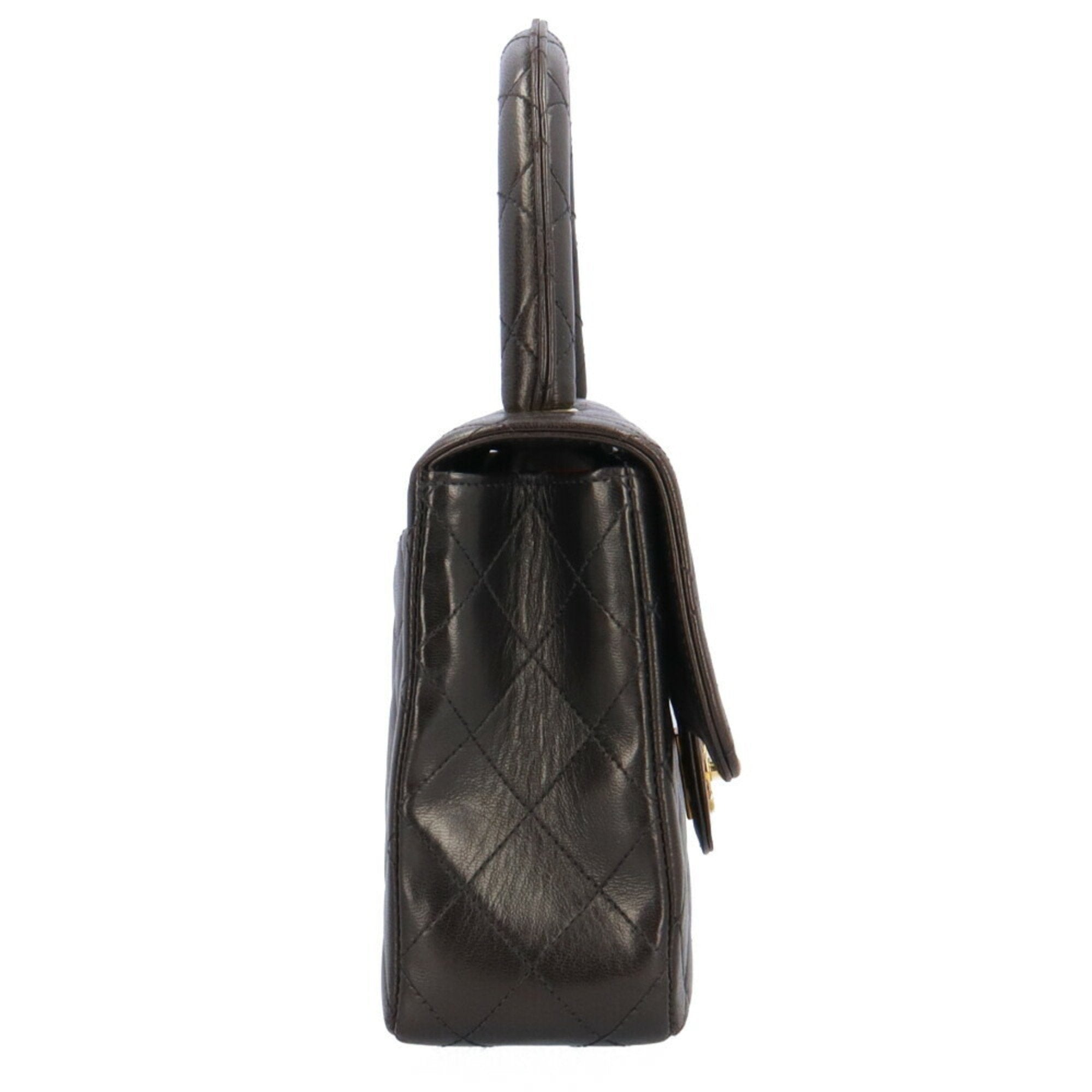 CHANEL Bag Cocomark Matelasse Handbag Lambskin Black Women's