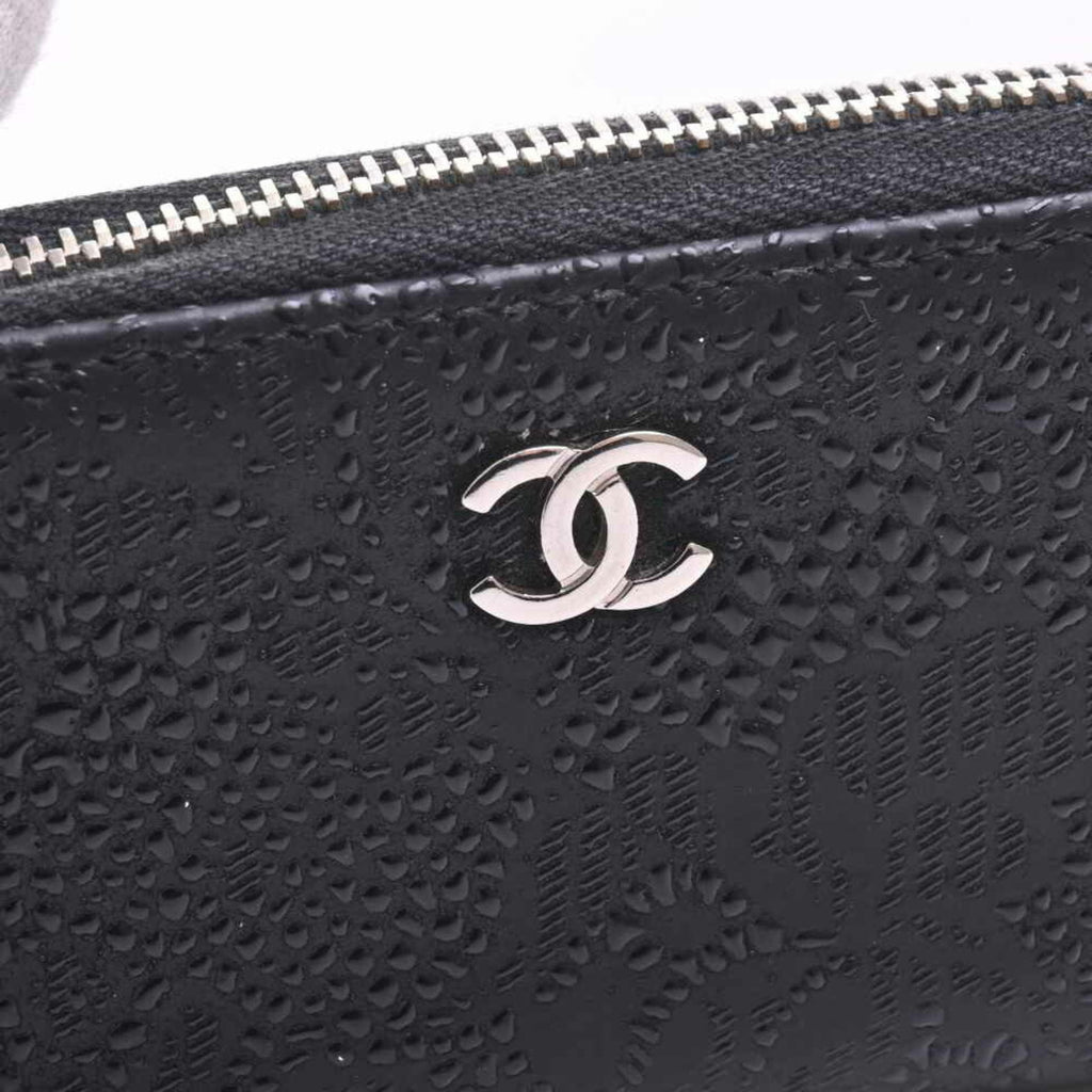 Chanel Leather Coco Mark Coin Case Black