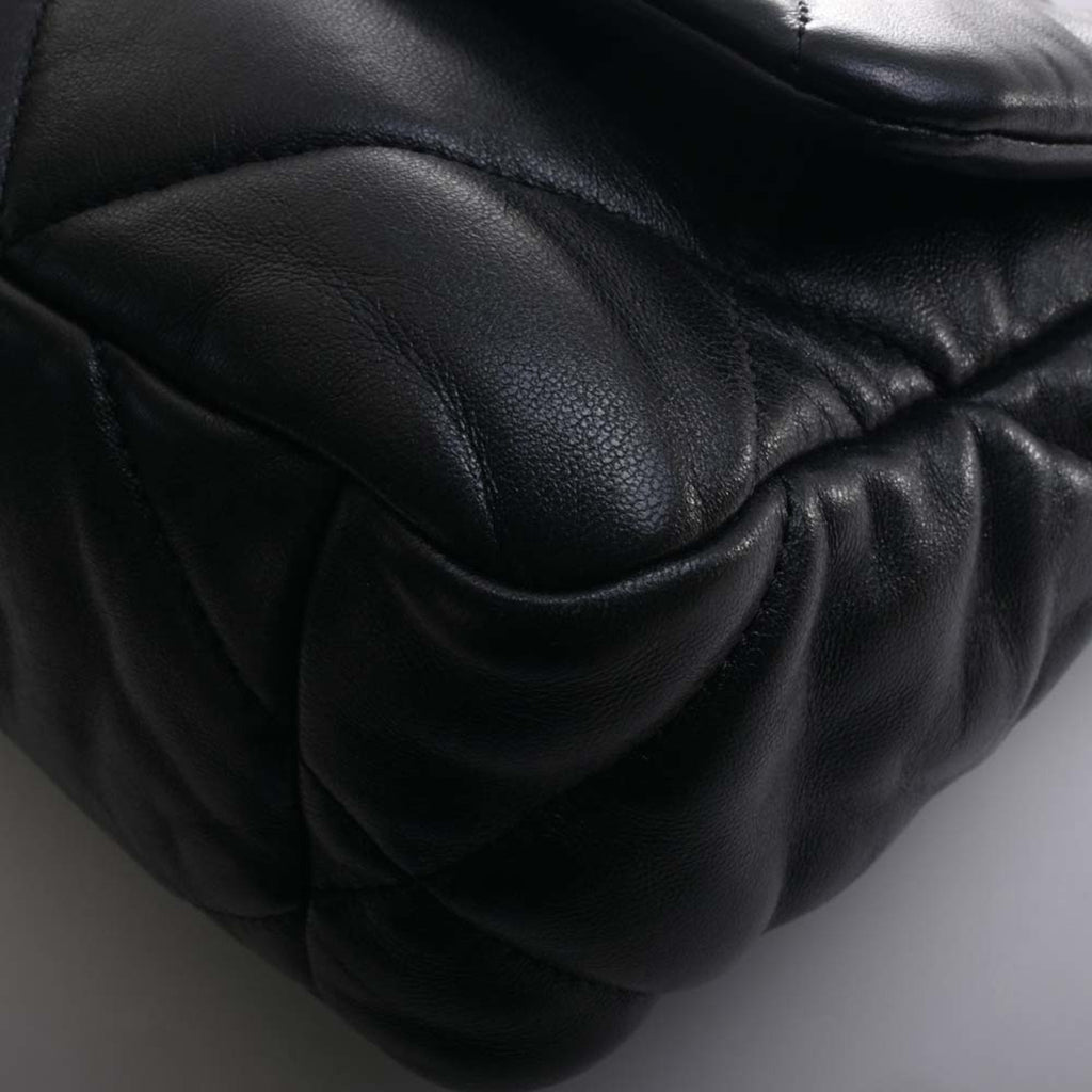 CHANEL Lambskin  19 Coco Mark Chain Shoulder Bag Black Ladies