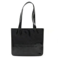 CHANEL tote bag shoulder enamel patent leather black