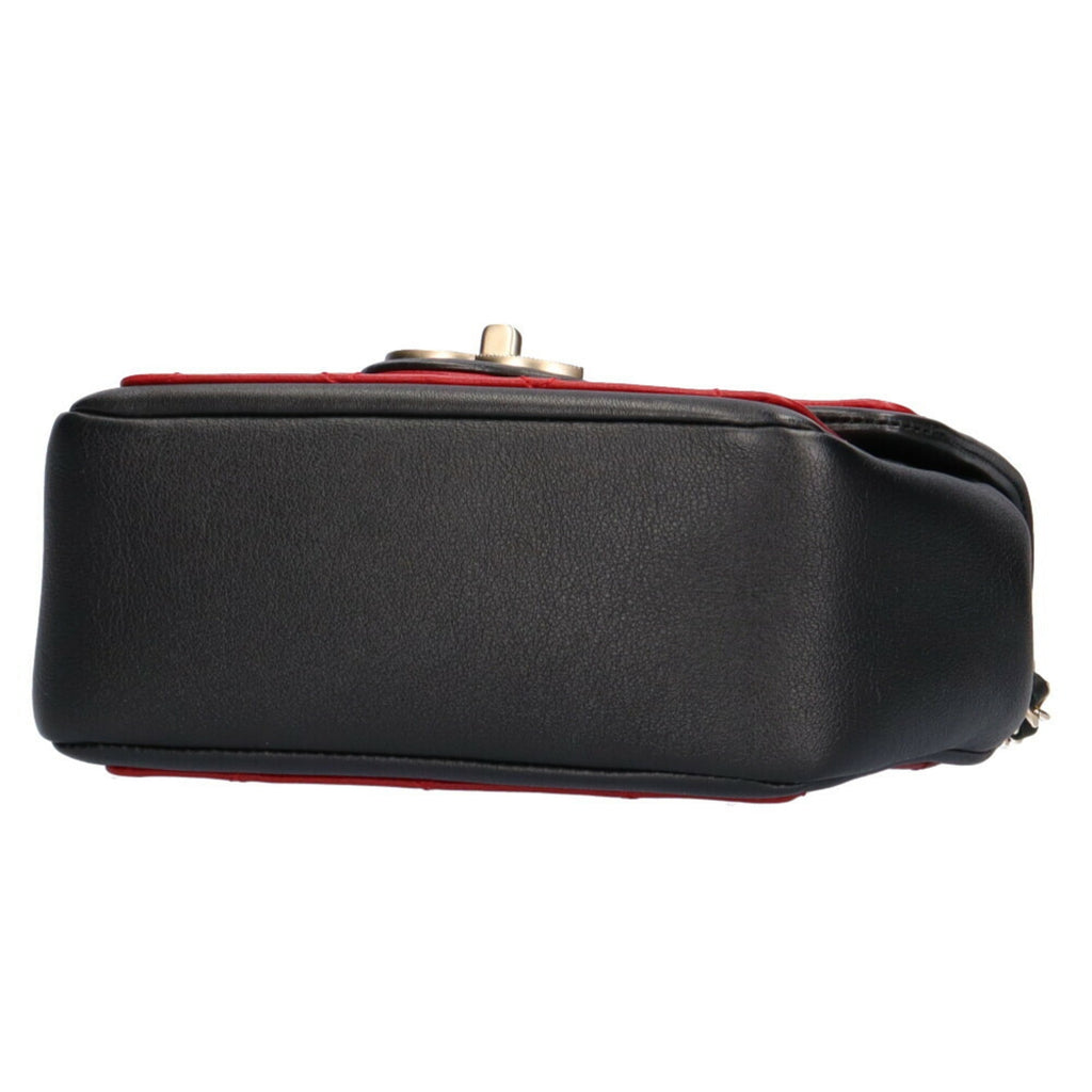 CHANEL chain matelasse shoulder bag lambskin red ladies