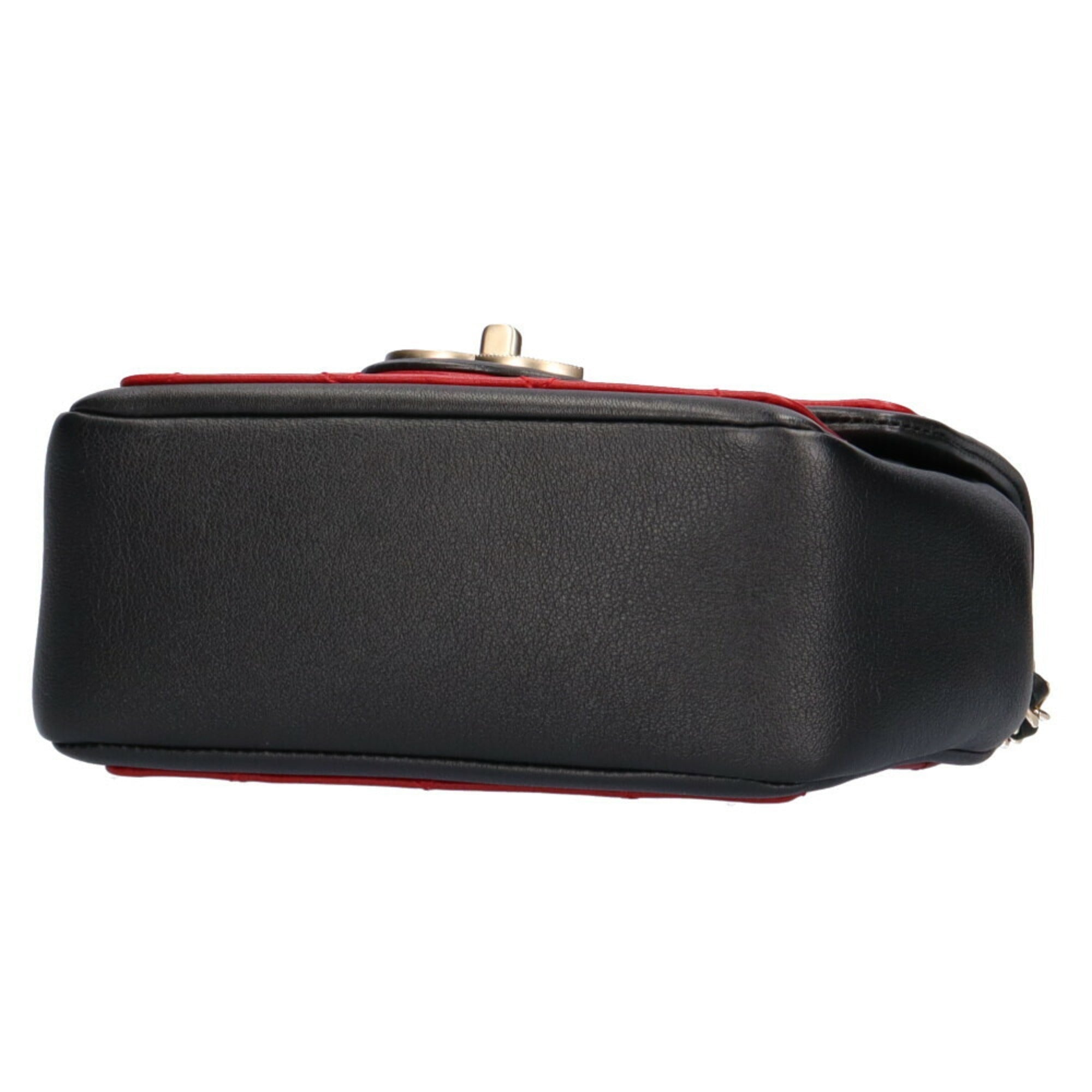 CHANEL chain matelasse shoulder bag lambskin red ladies
