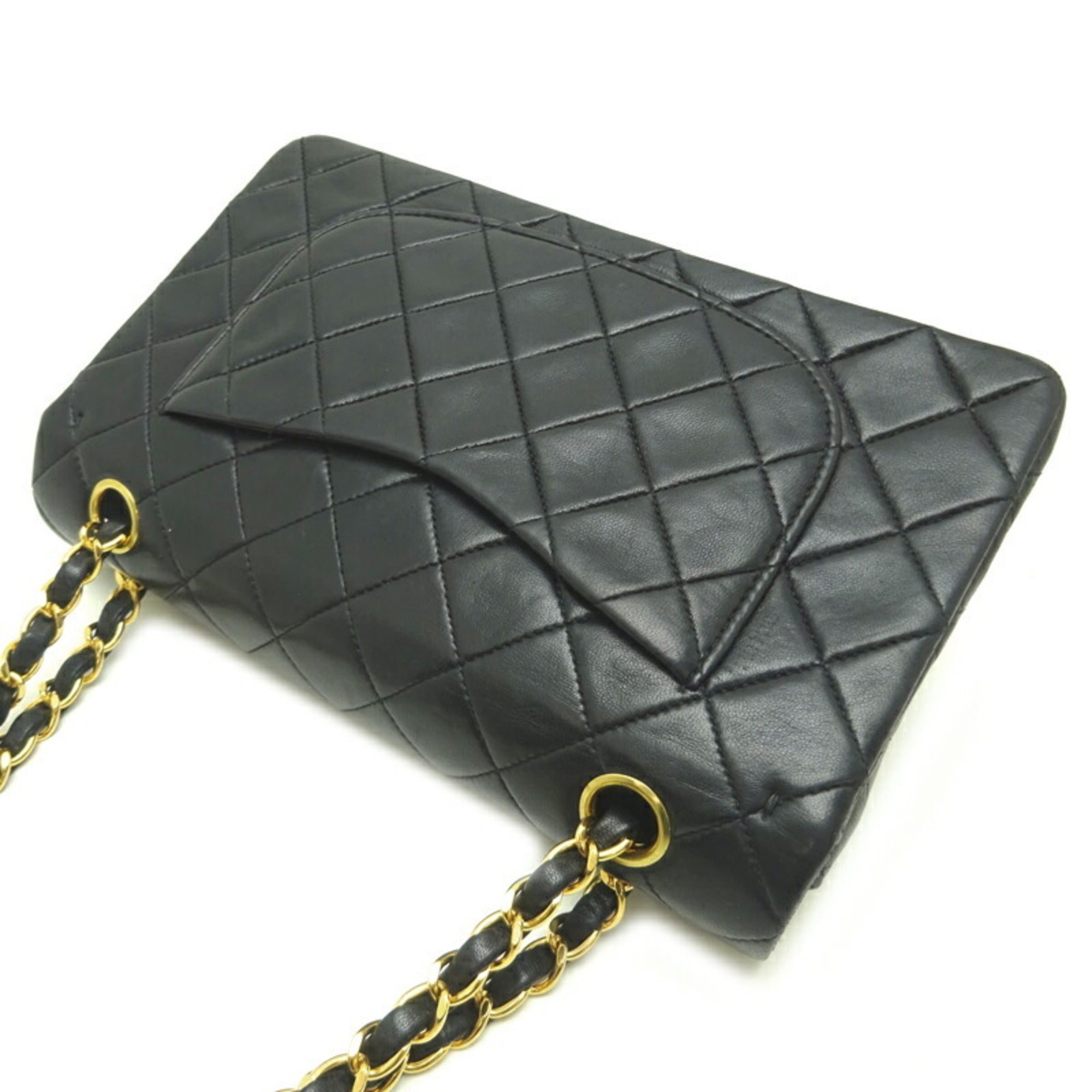CHANEL Matelasse 23 Chain Shoulder Women's Bag Lambskin Black