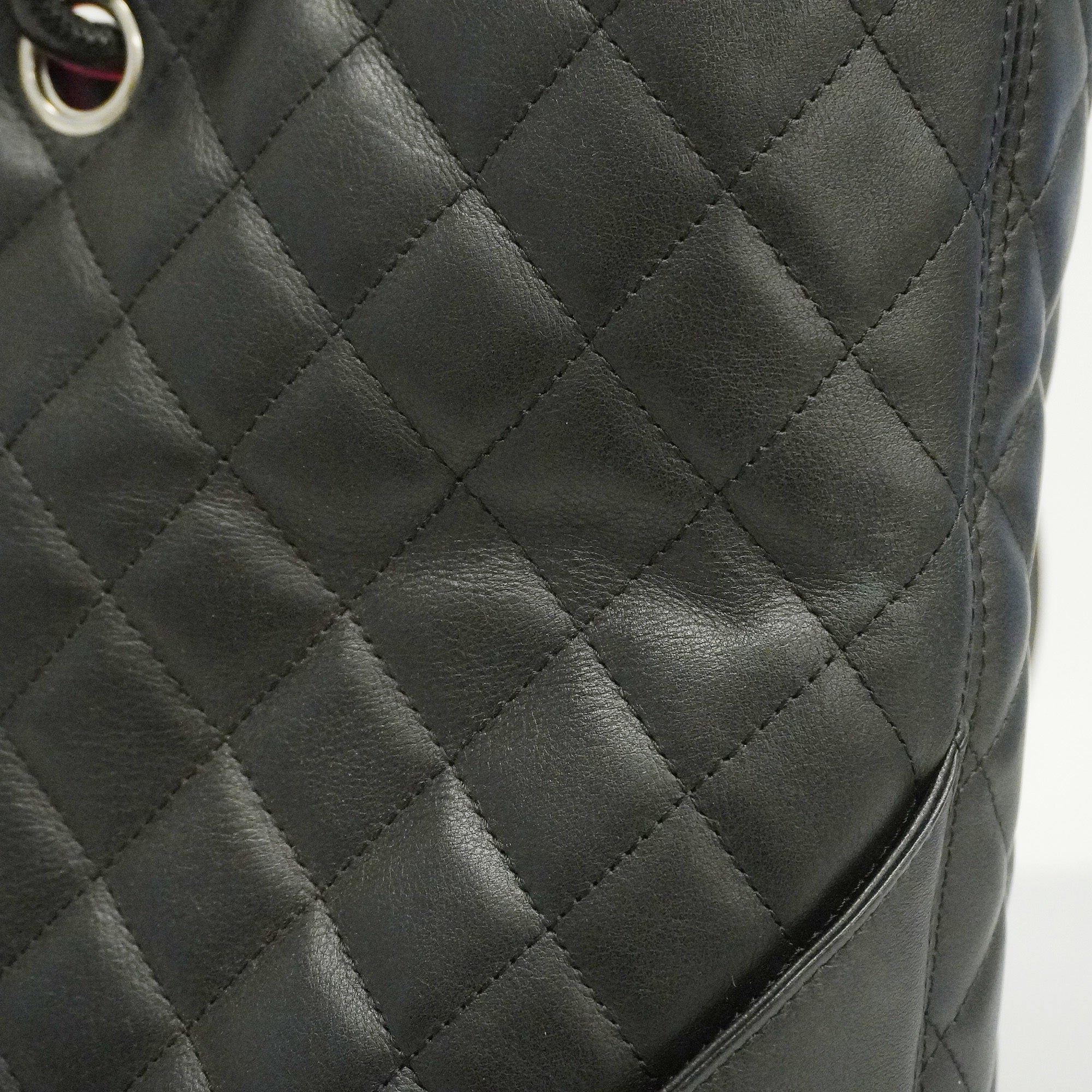 CHANELAuth  Ligne Cambon Tote Bag Women's Leather Tote Bag Black