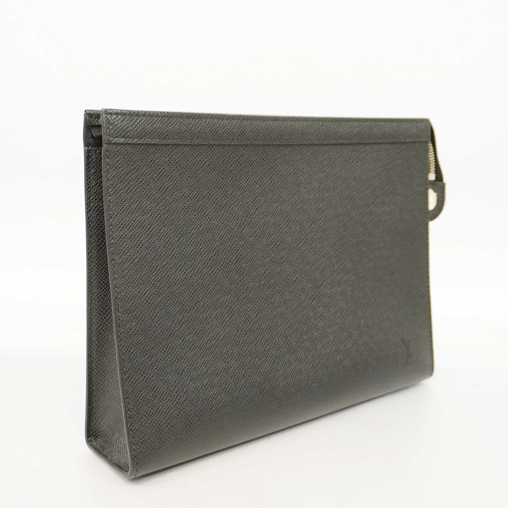 LOUIS VUITTONAuth  Taiga Pochette Voyage MM M30547 Men's Clutch Bag Ardoise