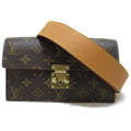LOUIS VUITTON S lock belt pouch GM waist bag Brown Monogram PVC coated canvas M68550
