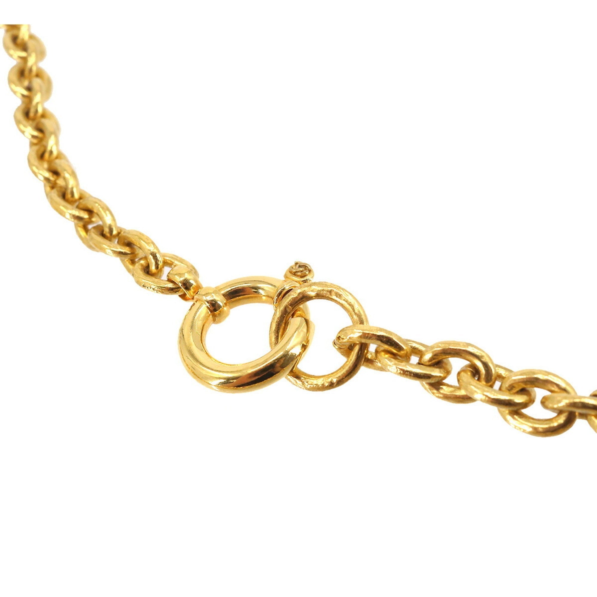 CHANEL Cocomark Long Necklace Gold 94A Vintage Accessories