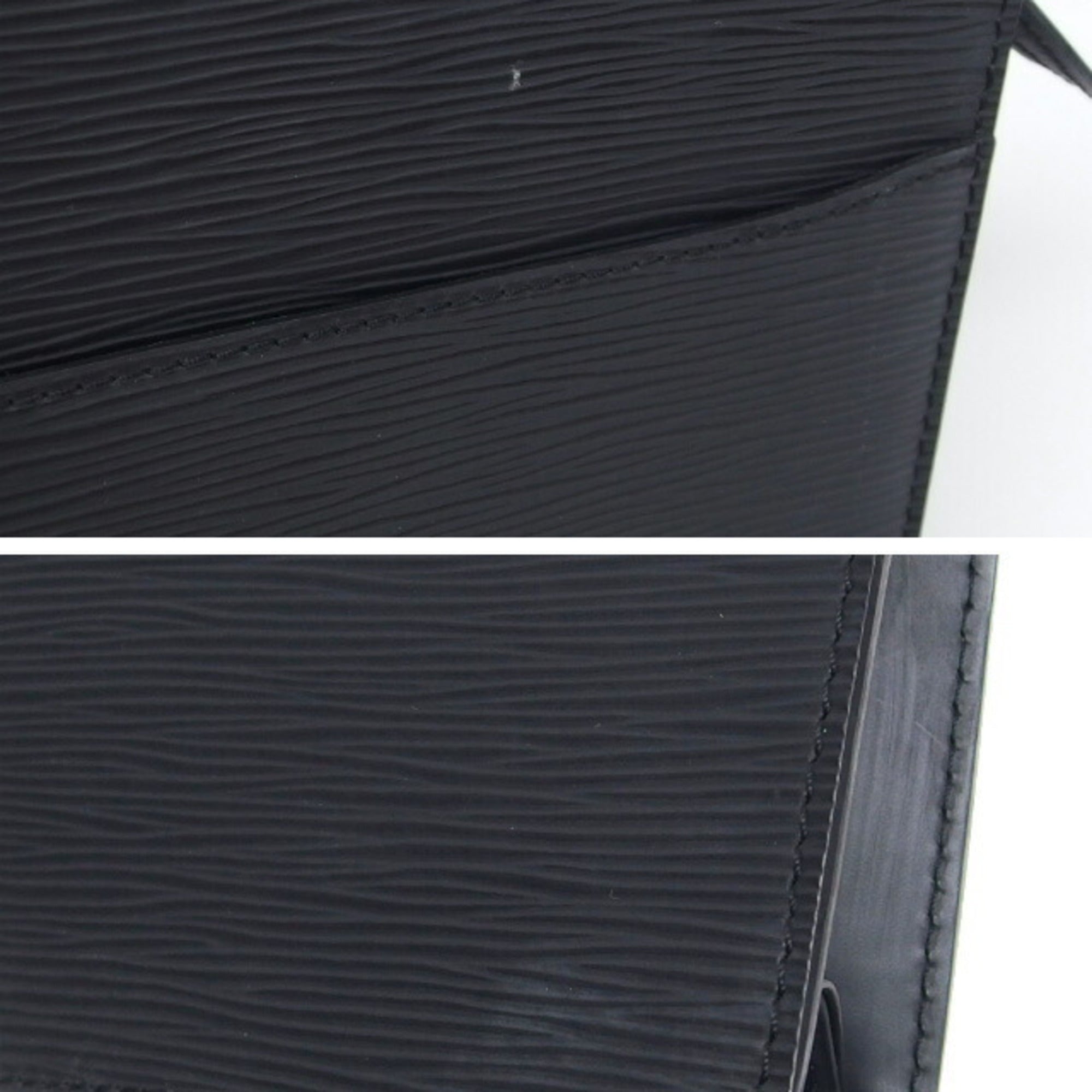 LOUIS VUITTON Epi Pochette Homme Clutch Bag Black M52522