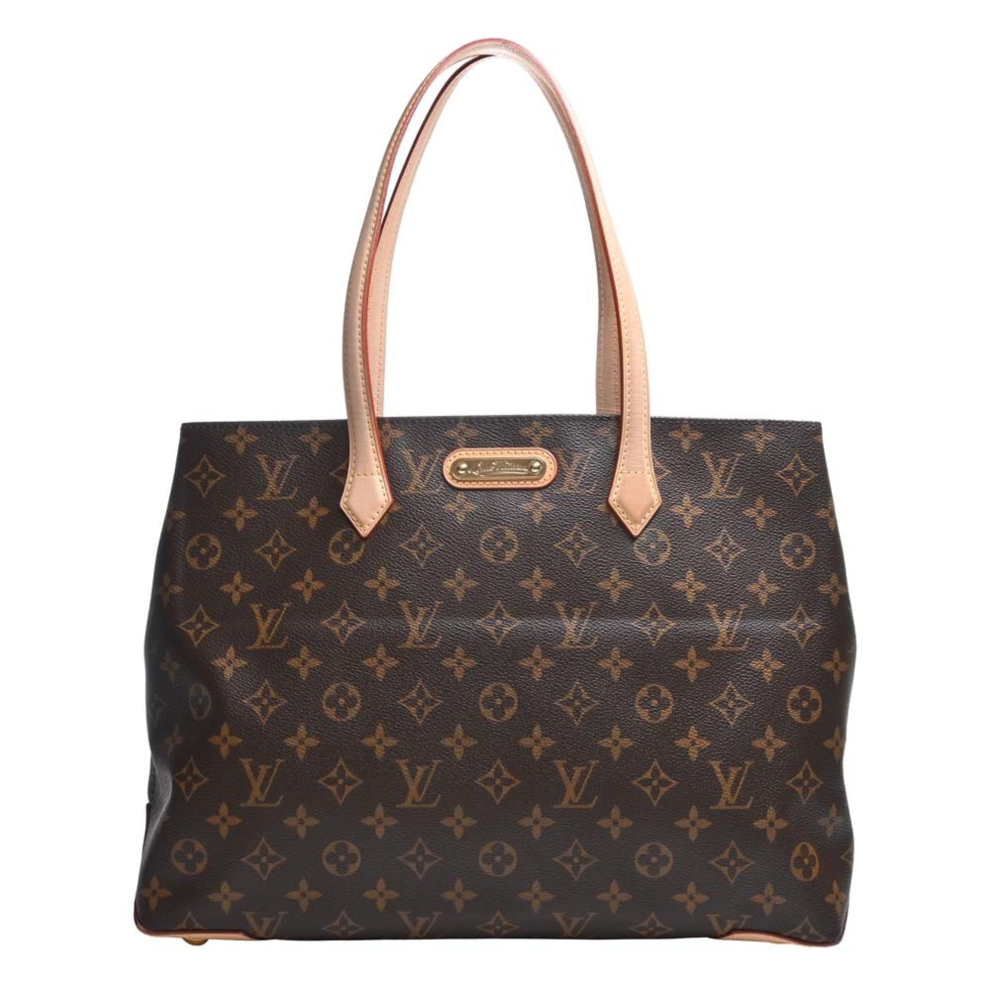 LOUIS VUITTON Monogram Wilshire MM Tote Bag M45644 Brown Women's