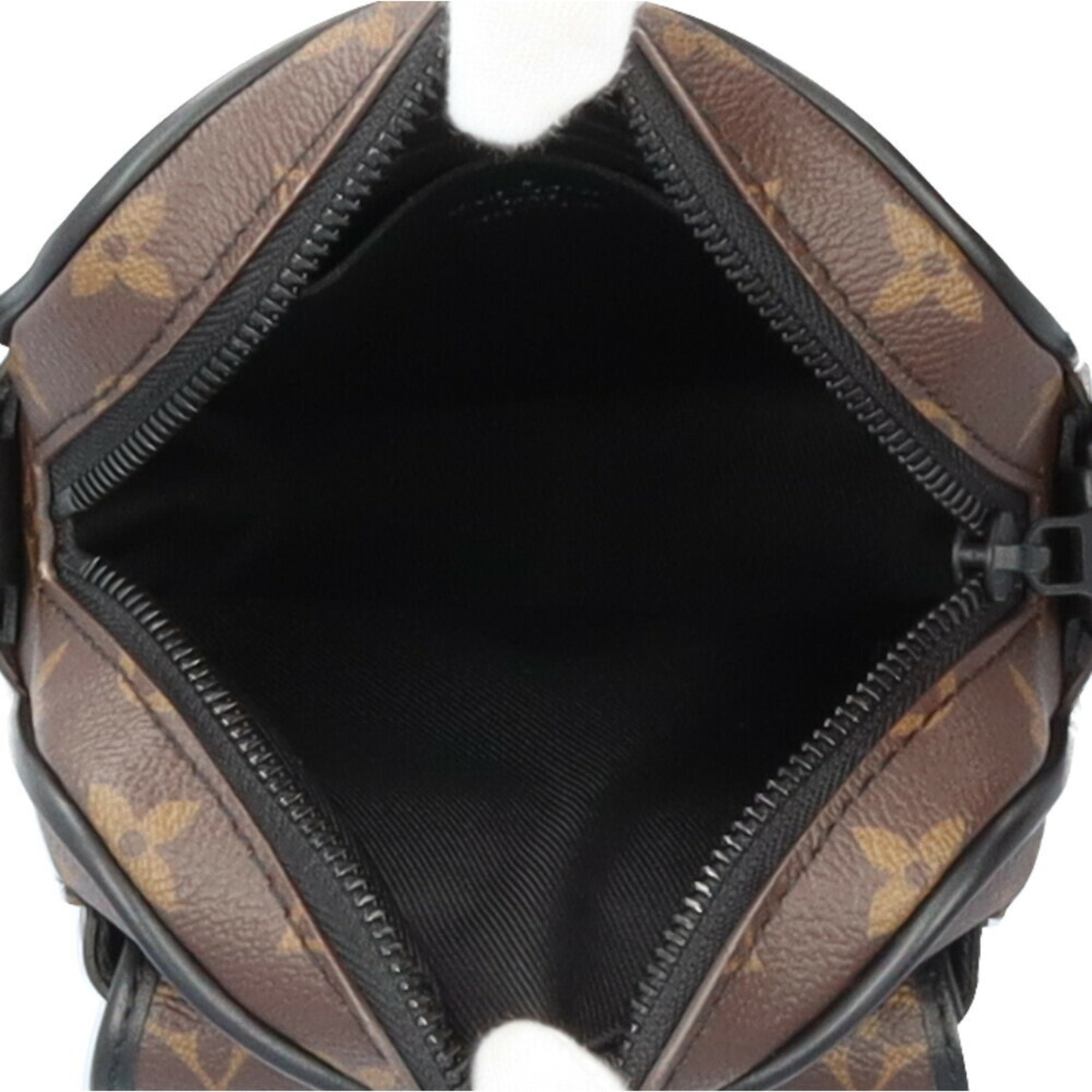 LOUIS VUITTON Crust Fur Wearable Monogram Macassar Shoulder Bag M69404 Brown Unisex