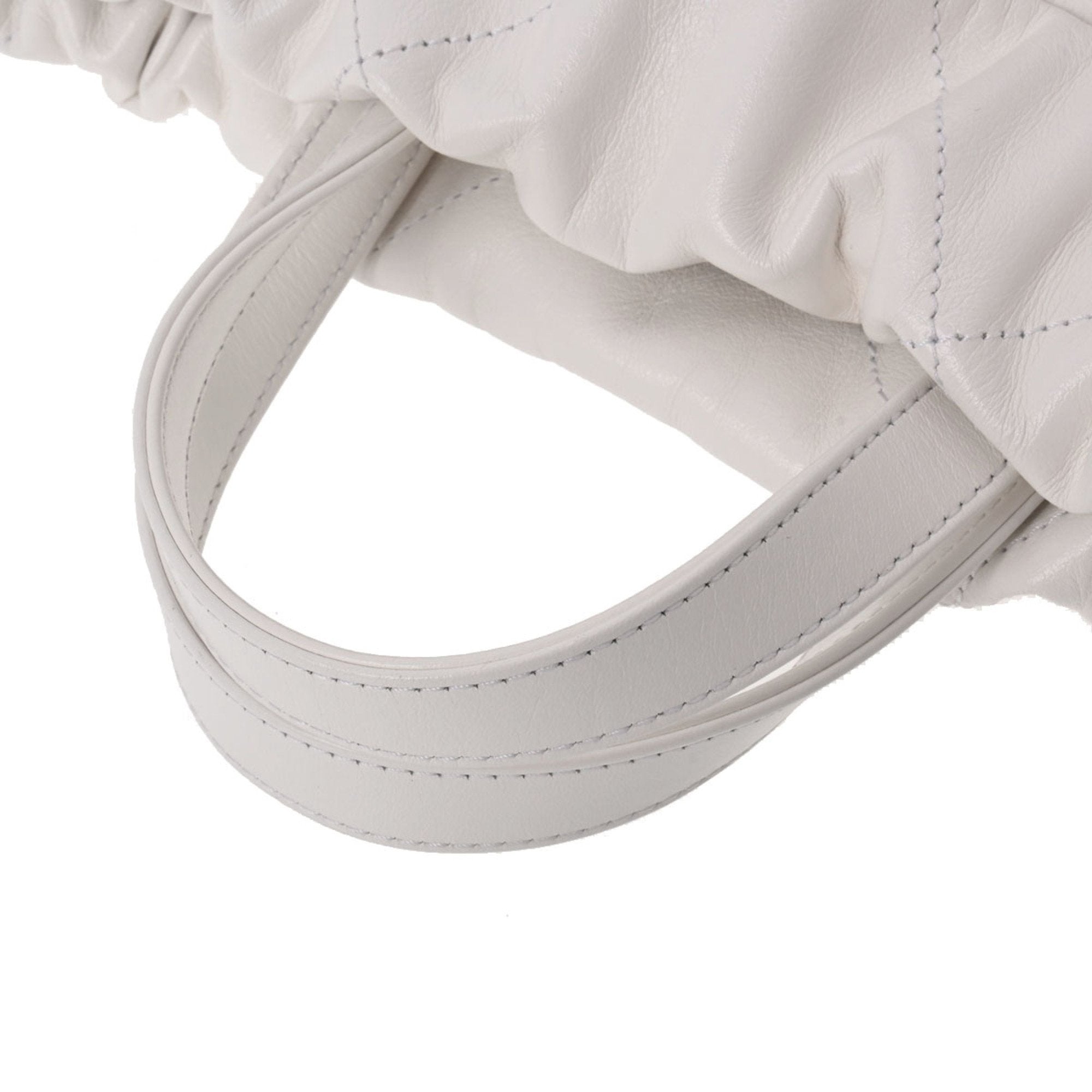CHANEL 22 Large Backpack White Women's Calf Rucksack/Daypack