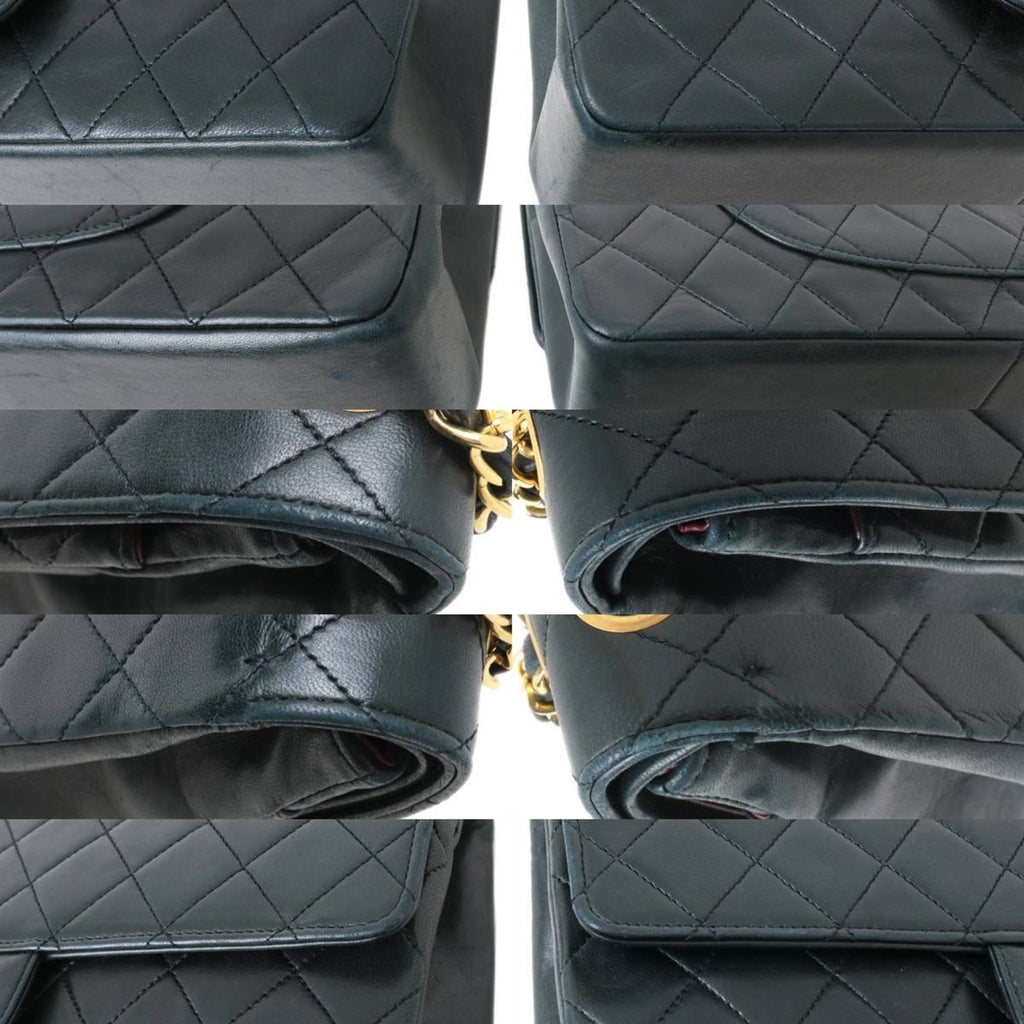 CHANEL matelasse bag double flap chain lambskin
