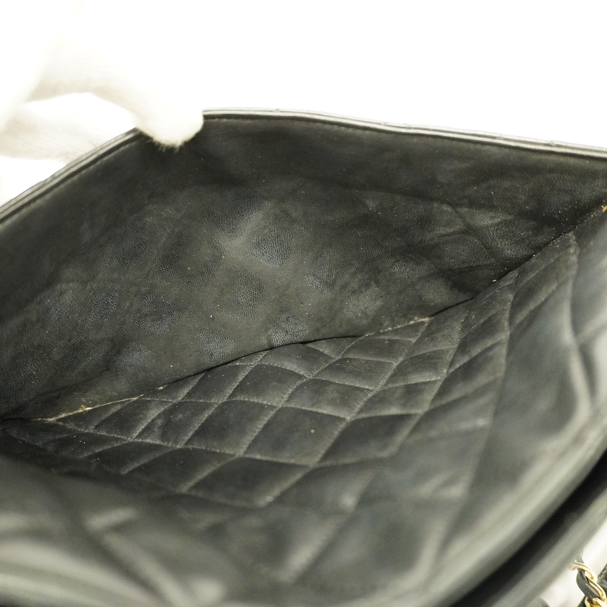 CHANELAuth  Matelasse Chain Shoulder Leather Shoulder Bag Black