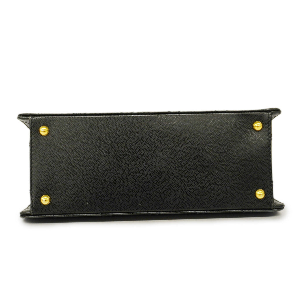 CHANELAuth  Matelasse Shoulder Bag Women's Caviar Leather Shoulder Bag Black
