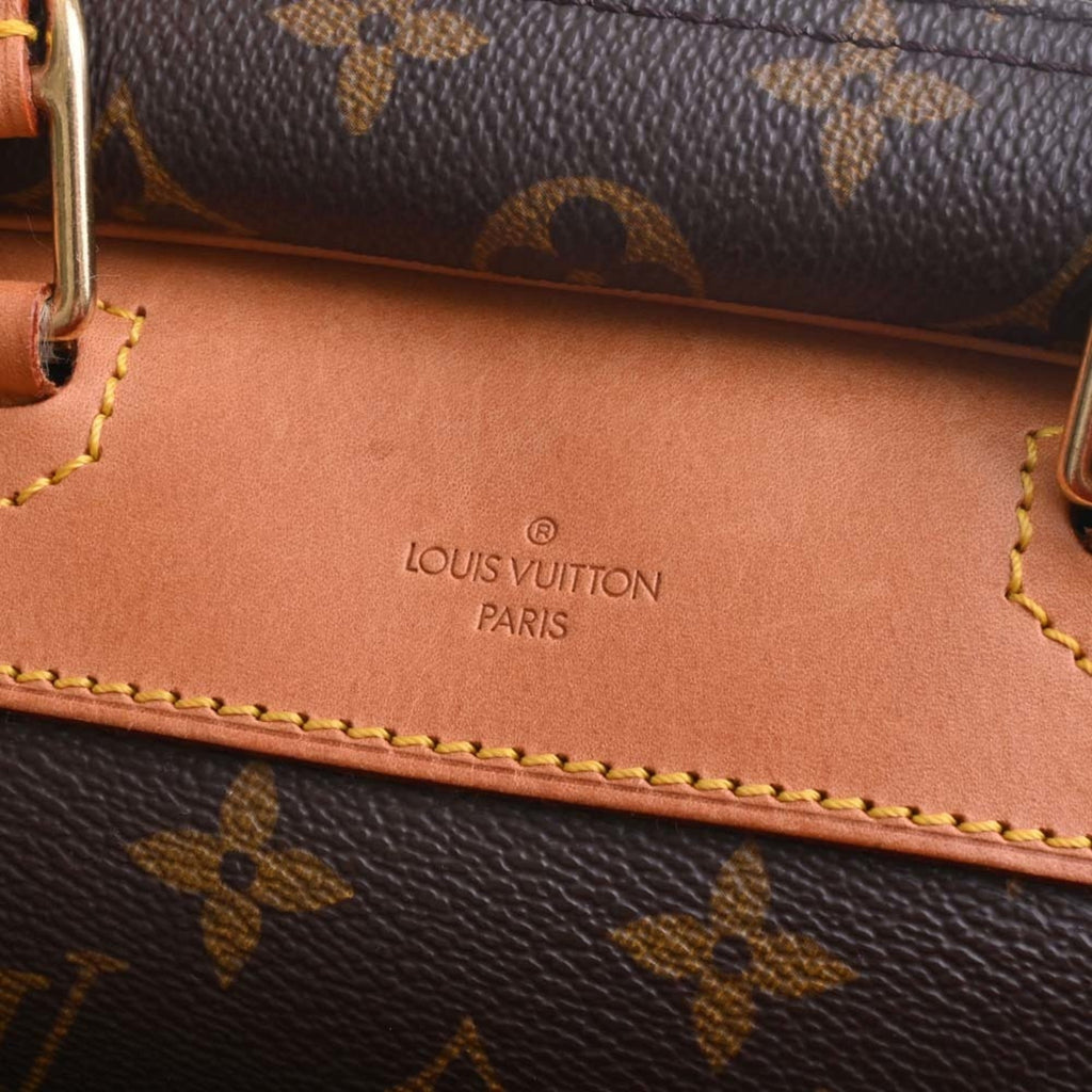 LOUIS VUITTON Monogram Deauville Handbag Mini Boston Bag M47270 Brown Women's