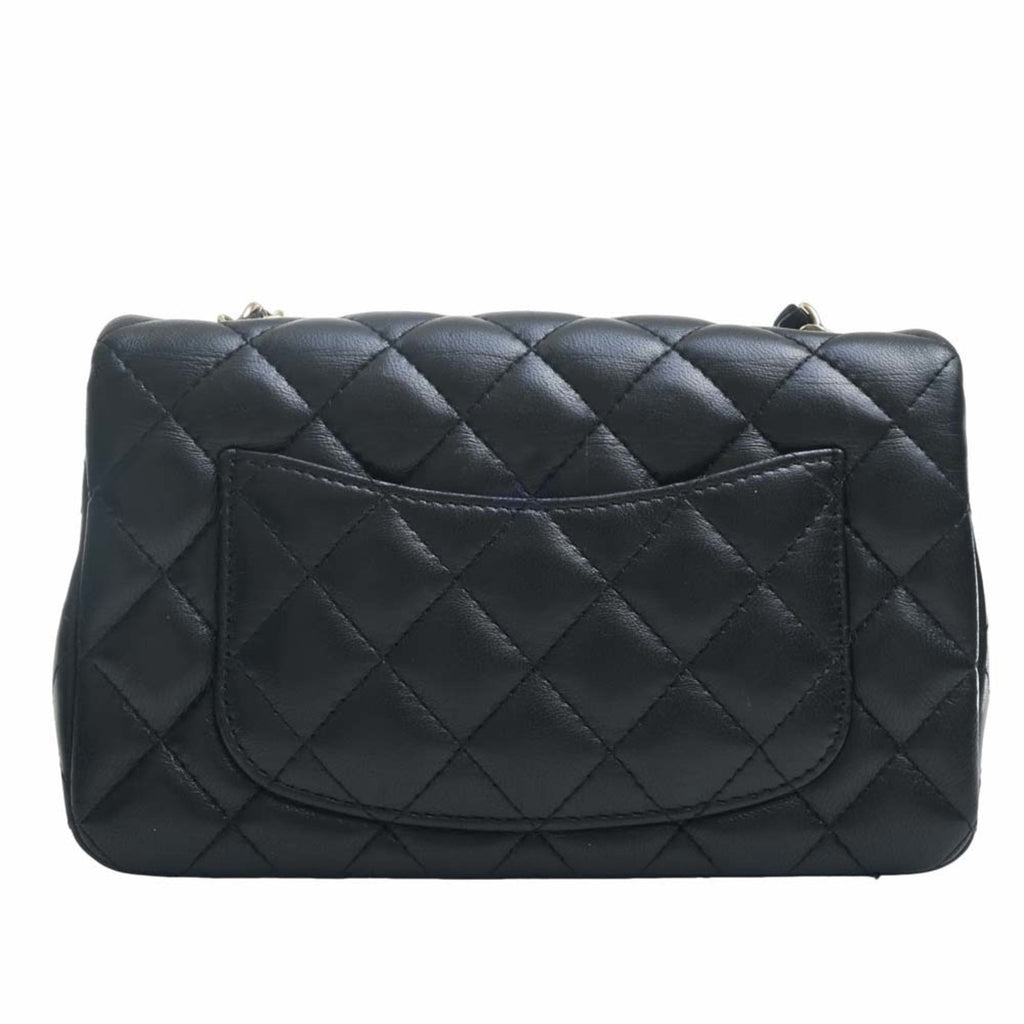 CHANEL Lambskin Matelasse Coco Mark Chain Shoulder Bag A69900 Black Ladies