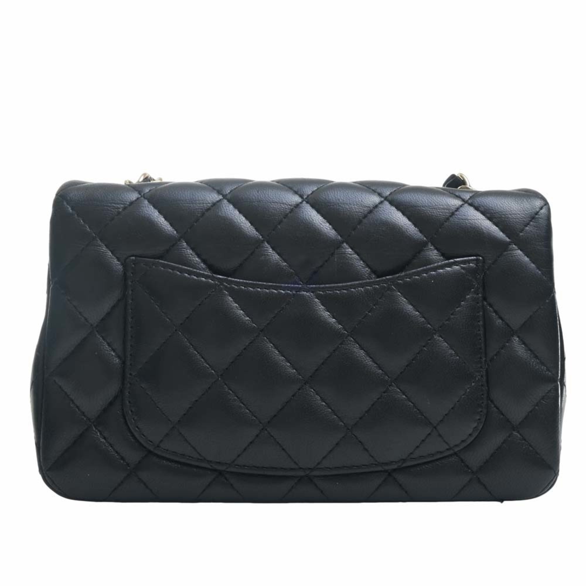 CHANEL Lambskin Matelasse Coco Mark Chain Shoulder Bag A69900 Black Ladies