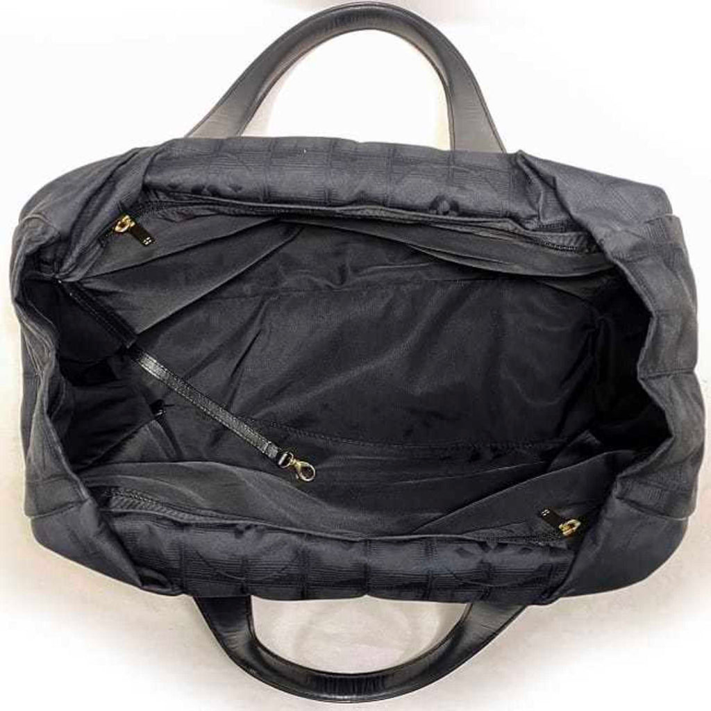 CHANEL MM Black New A15991 Coco Mark Nylon Leather 8th  Nutra Line Ladies