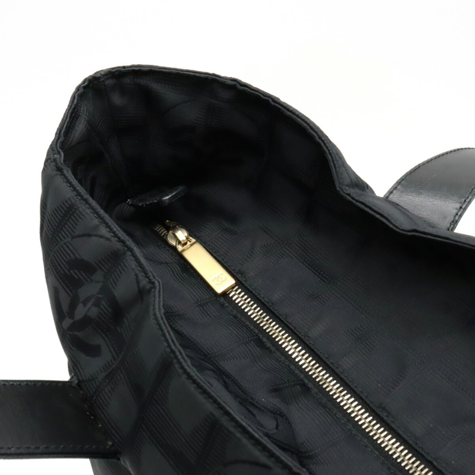 CHANEL NEW Line New Tote GM Bag Shoulder Nylon Leather Black A15825