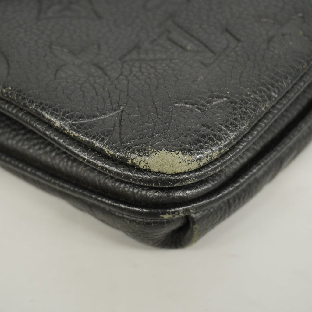 LOUIS VUITTONAuth  Monogram Empreinte Twice M50258 Women's Shoulder Bag Noir