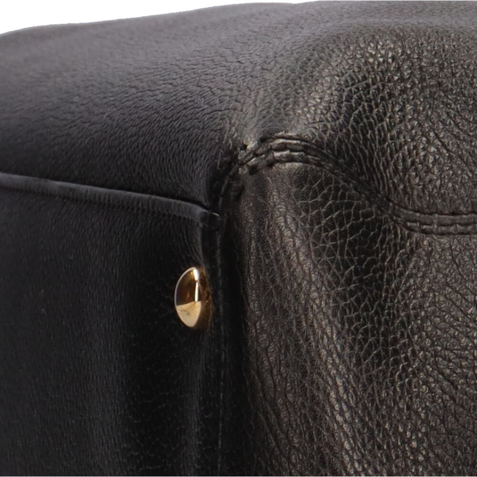 CHANEL executive shoulder bag leather black ladies