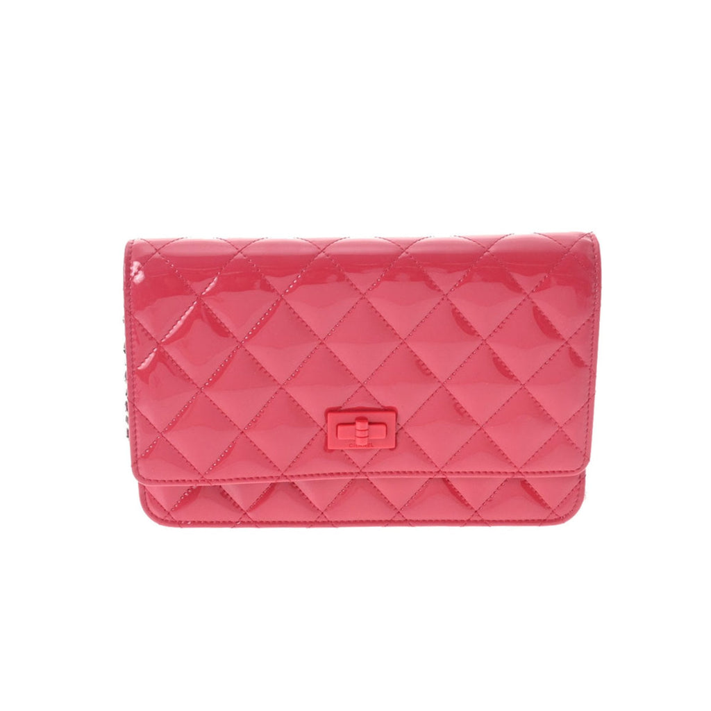 CHANEL matelasse chain 2.55 pink ladies enamel