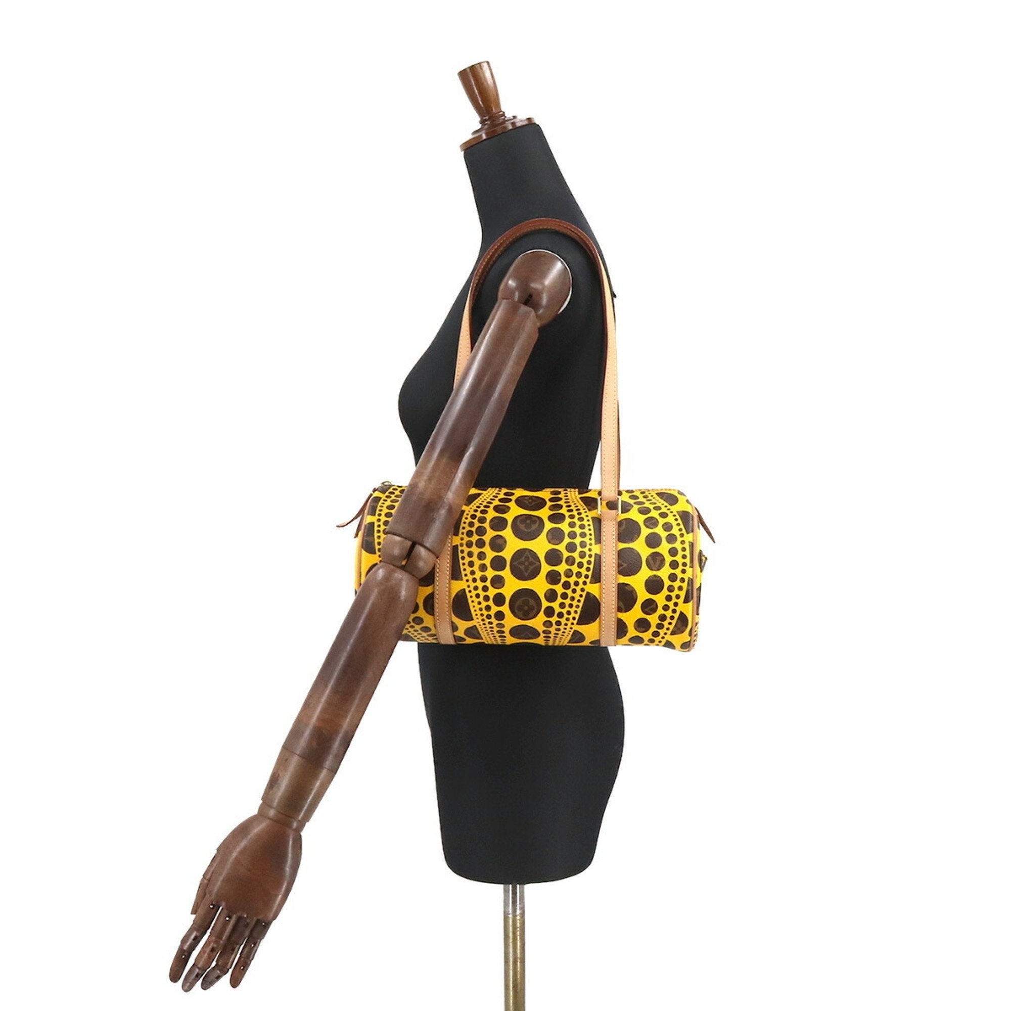 Louis Vuitton Monogram Pumpkin Dot Papillon Shoulder Bag Jaune Yayoi Kusama M40688