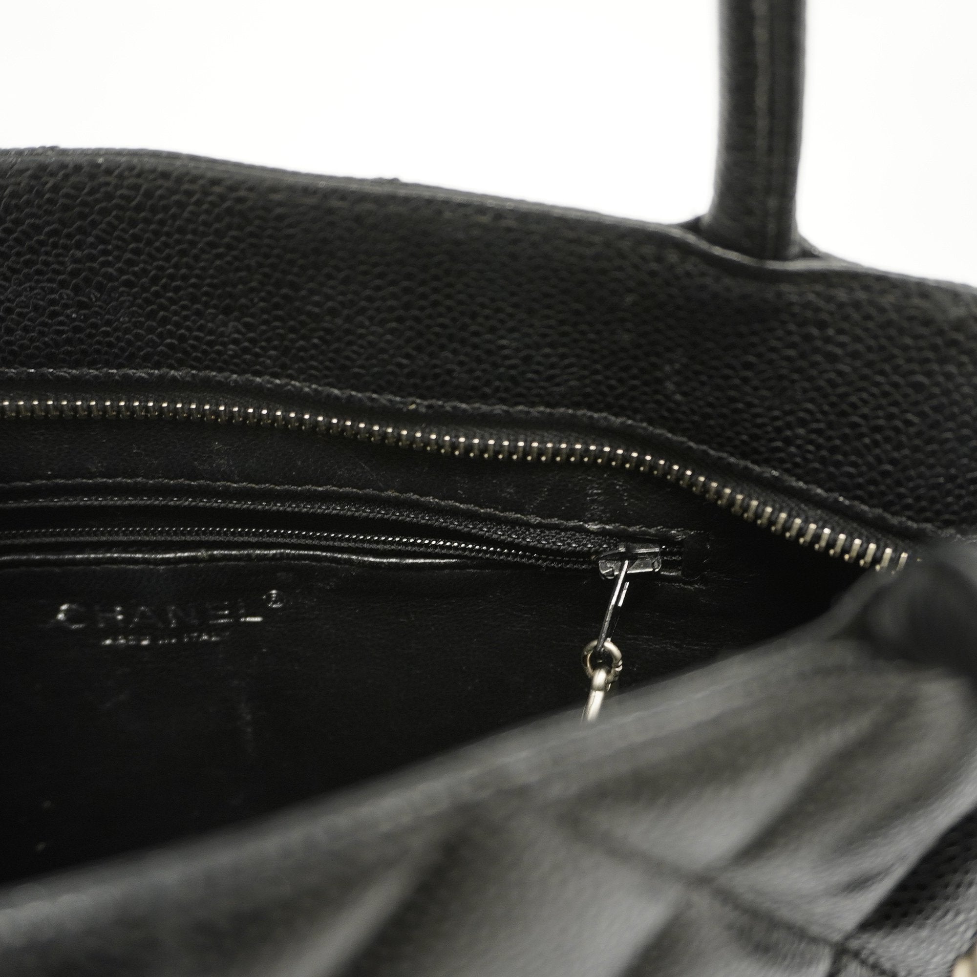 CHANEL  Reprint Tote Women's Caviar Leather Tote Bag Black