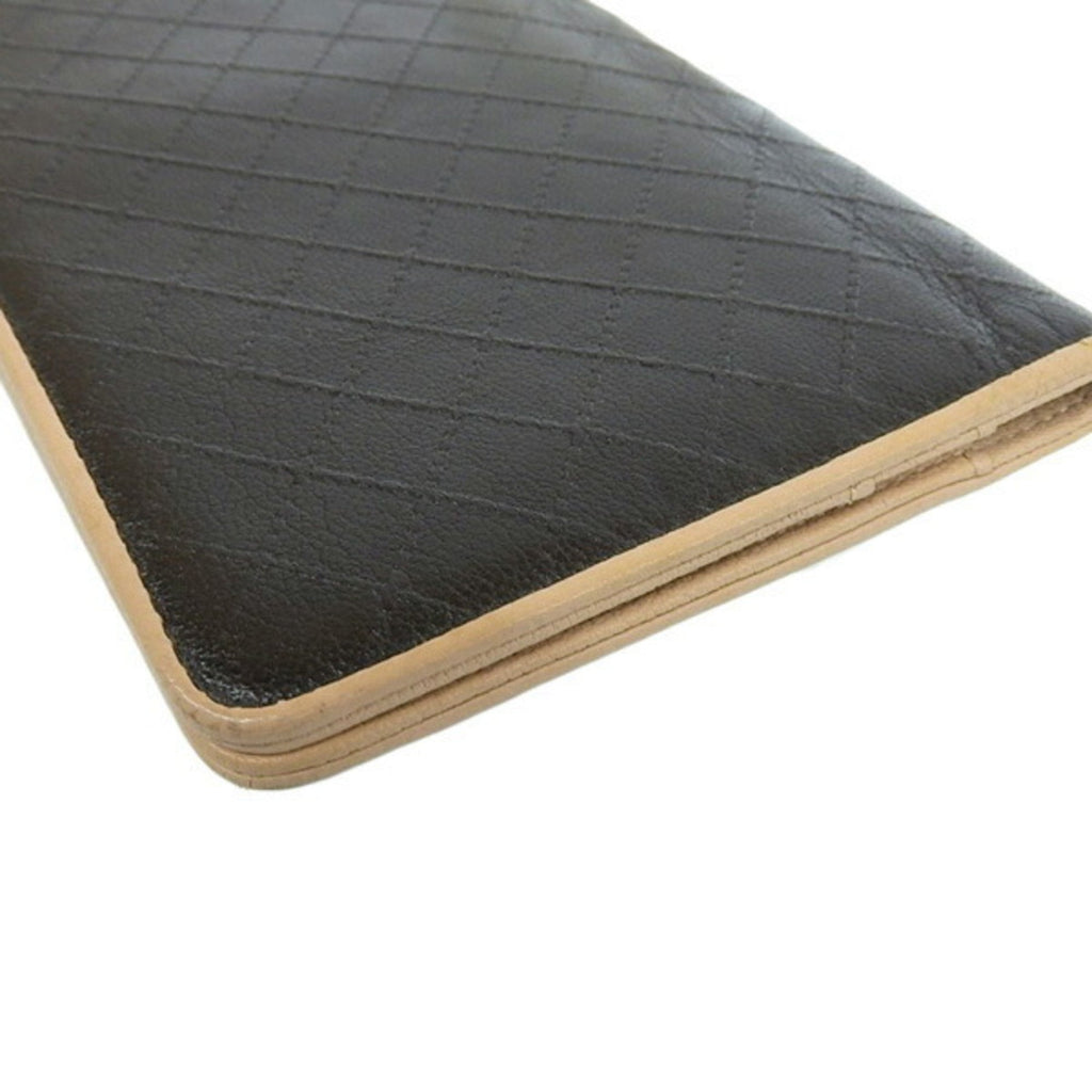 CHANEL Leather Cocomark Notebook Cover Black Ladies