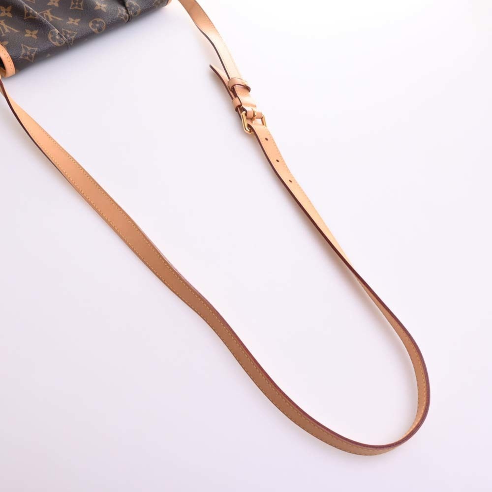 LOUIS VUITTON Monogram Menilmontan PM Shoulder Bag M40474 Brown Women's