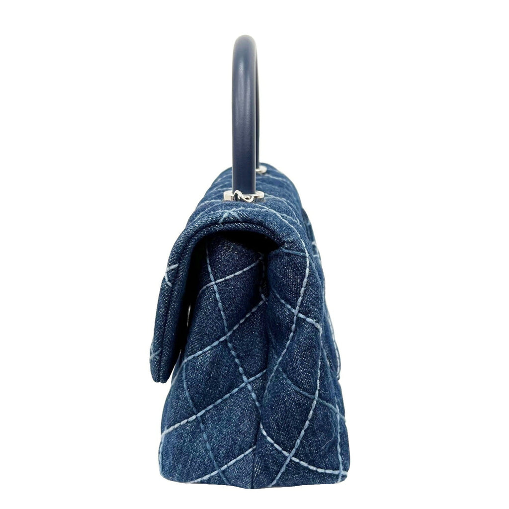 CHANEL Coco Handle XS Flap Bag 24 Shoulder Handbag Matelasse 27 Series A92990 Ladies Blue