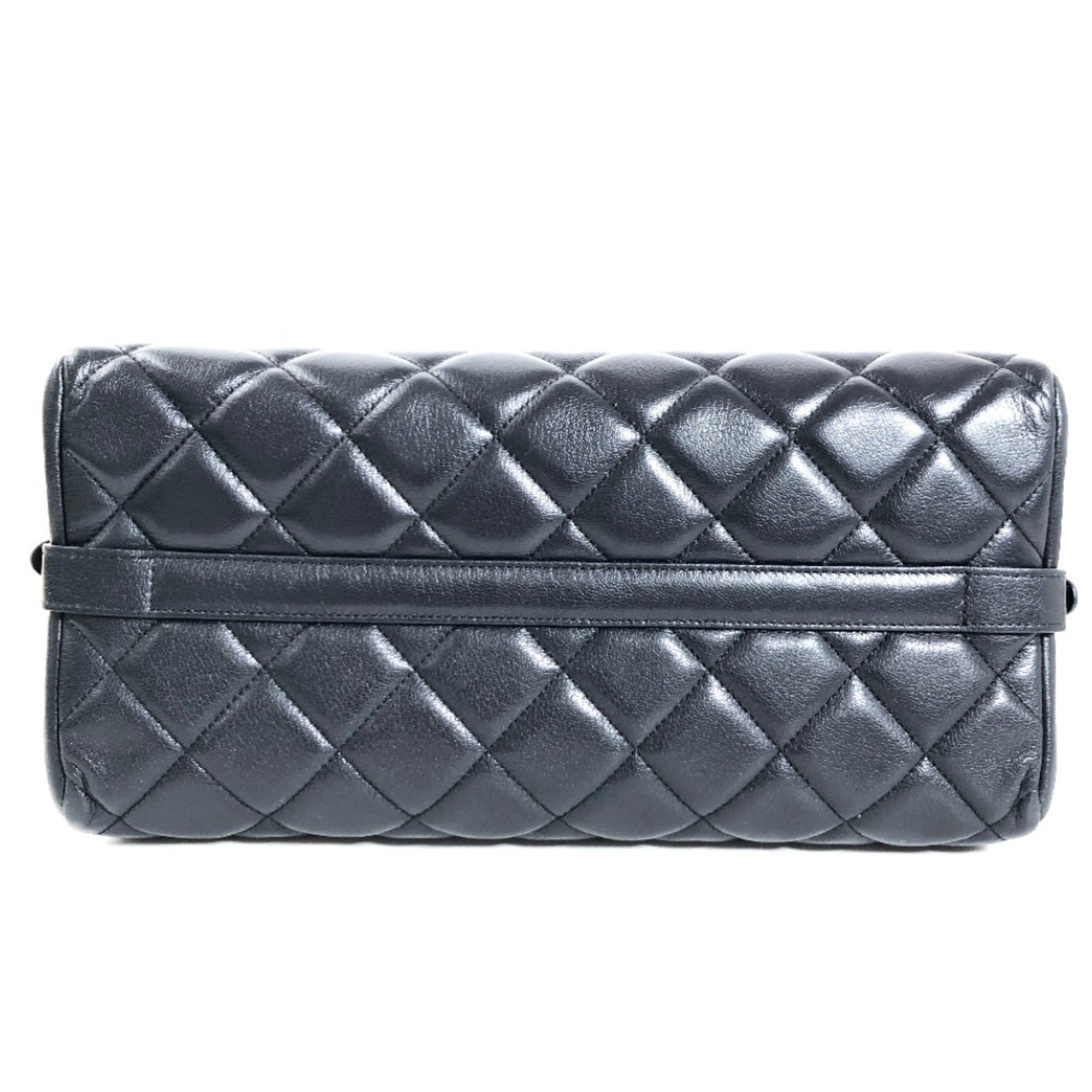 CHANEL Shoulder Bag Boy  Chain Calf Leather Black Women's