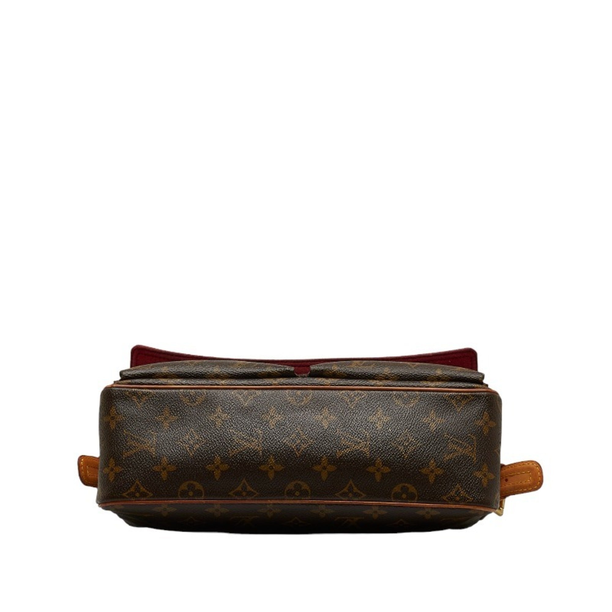 LOUIS VUITTON Monogram Vivacite MM Shoulder Bag M51164 Brown PVC Leather Women's