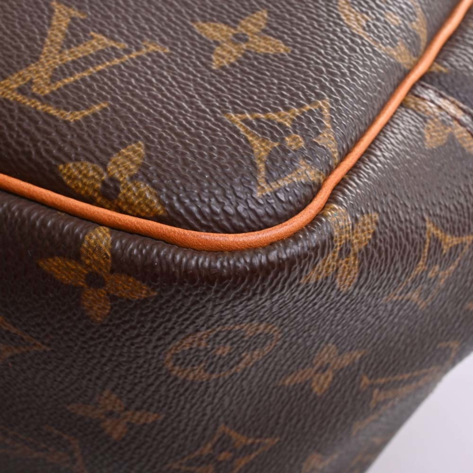 LOUIS VUITTON Monogram Deauville Handbag Mini Boston Bag M47270 Brown Women's
