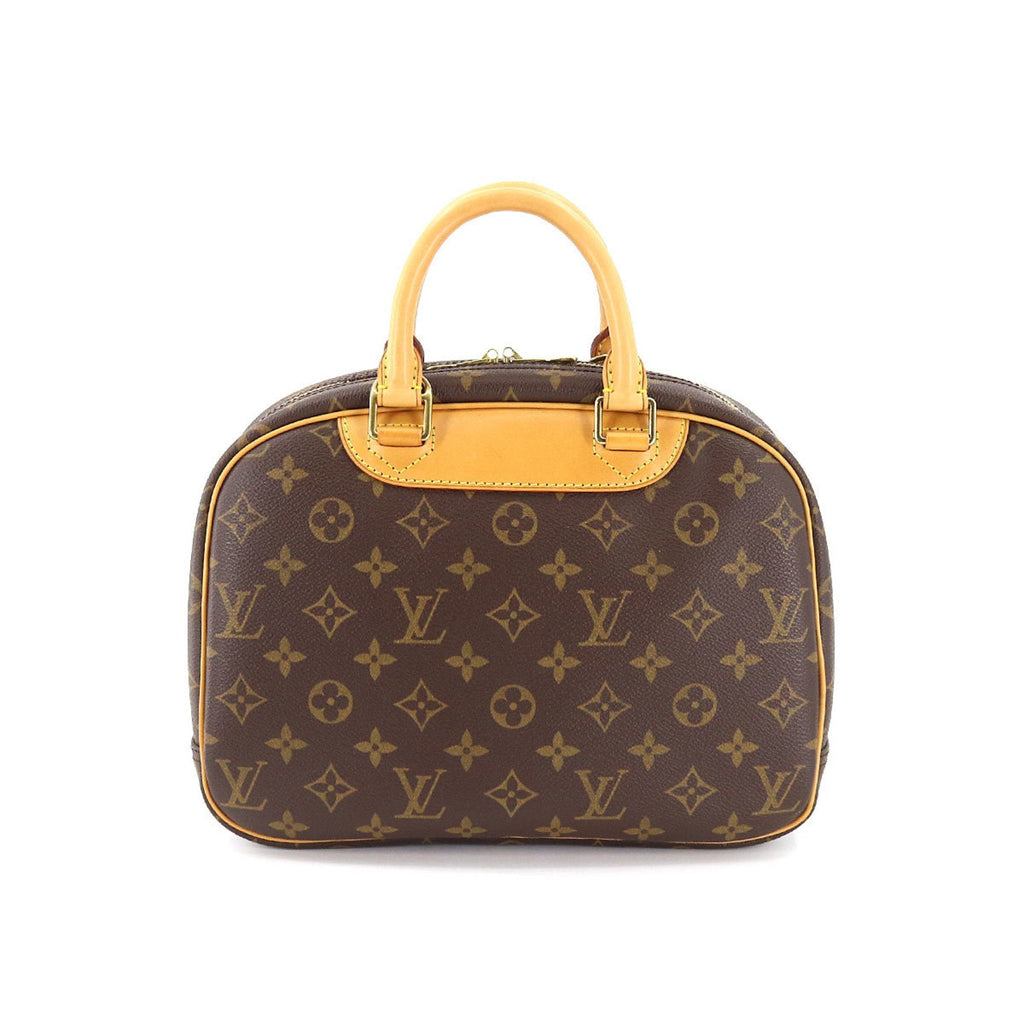 Louis Vuitton Monogram Trouville Hand Bag Brown M42228 Gold Hardware