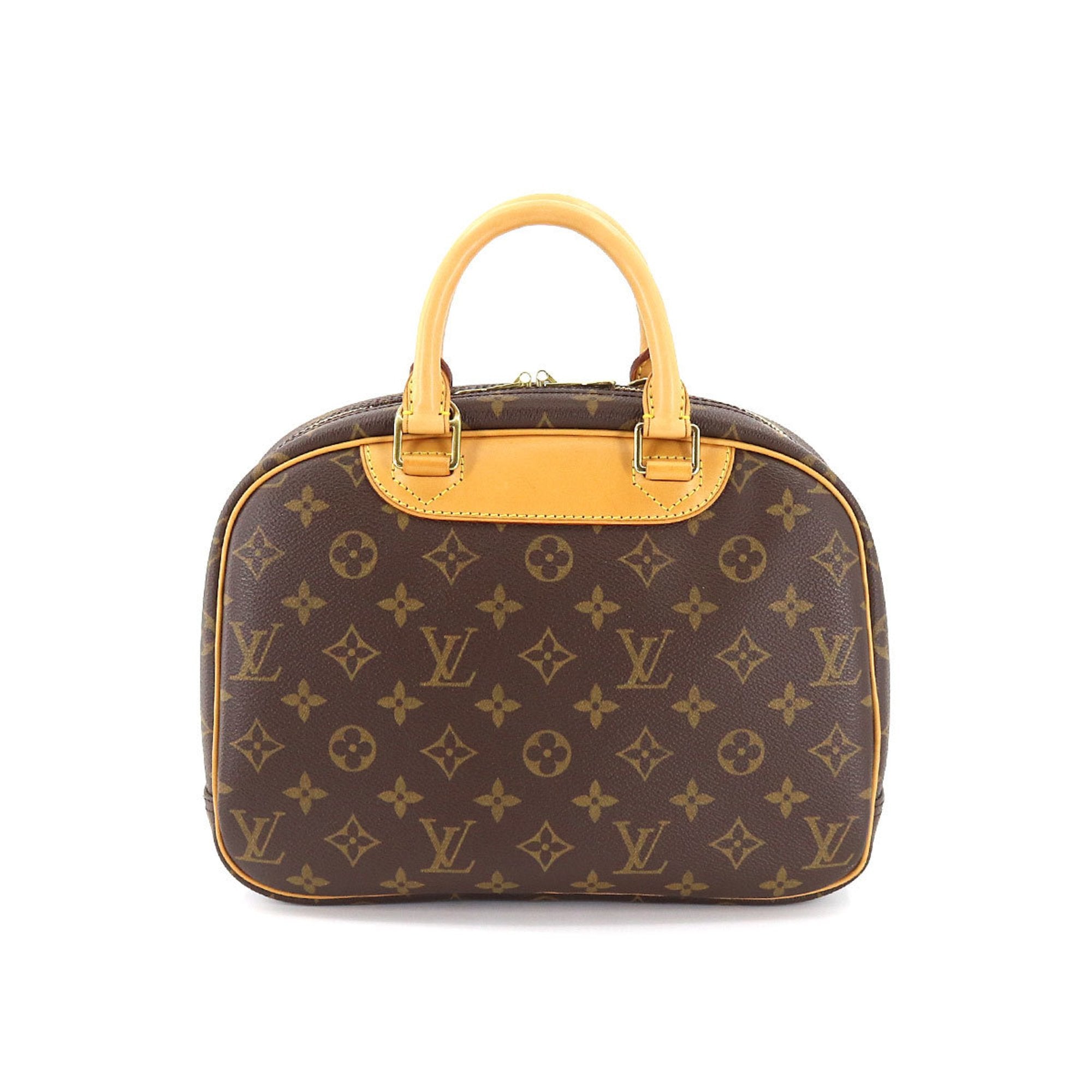 Louis Vuitton Monogram Trouville Hand Bag Brown M42228 Gold Hardware
