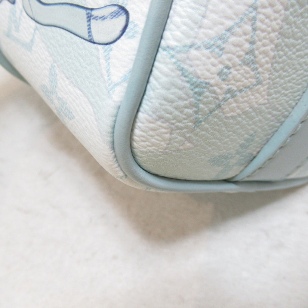 LOUIS VUITTON Aqua Garden Keepall Bandouliere Boston Bag Blue blue crystal Monogram Aqua Garden leather M22527