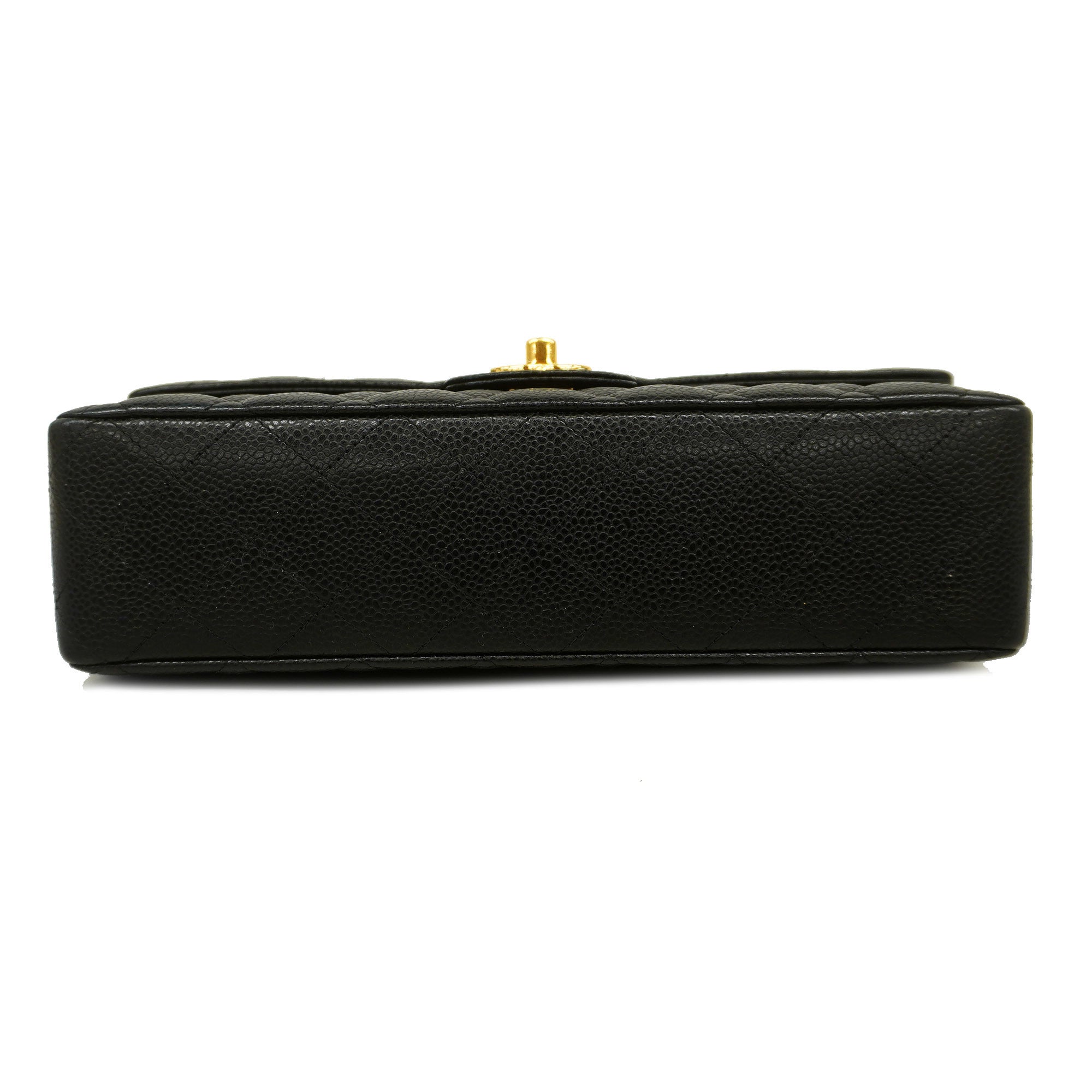 CHANEL  Big Matelasse W Flap W Chain Women's Caviar Leather Shoulder Bag