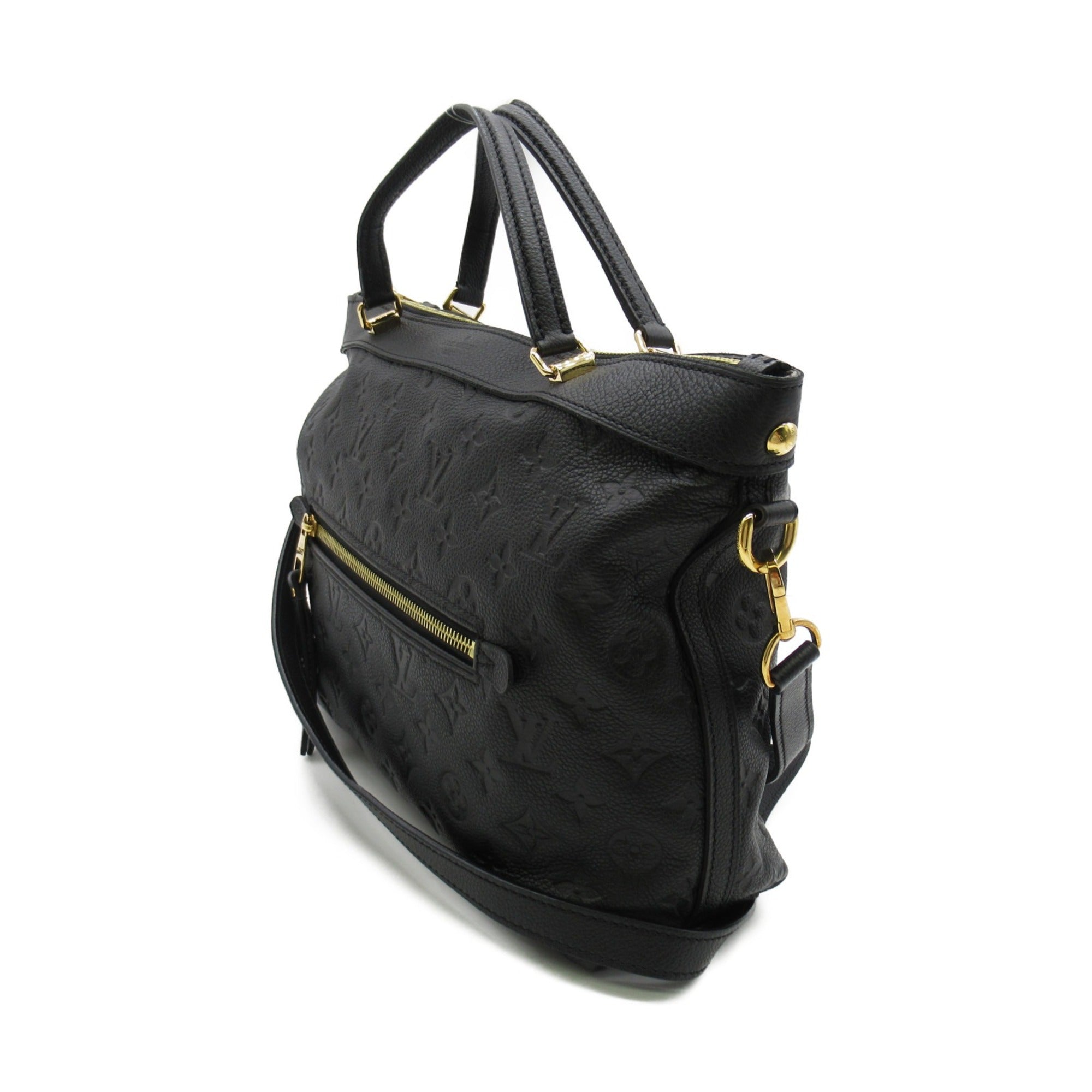 LOUIS VUITTON Bastille PM Shoulder Bag Black Black Monogram empreinte leather M41162