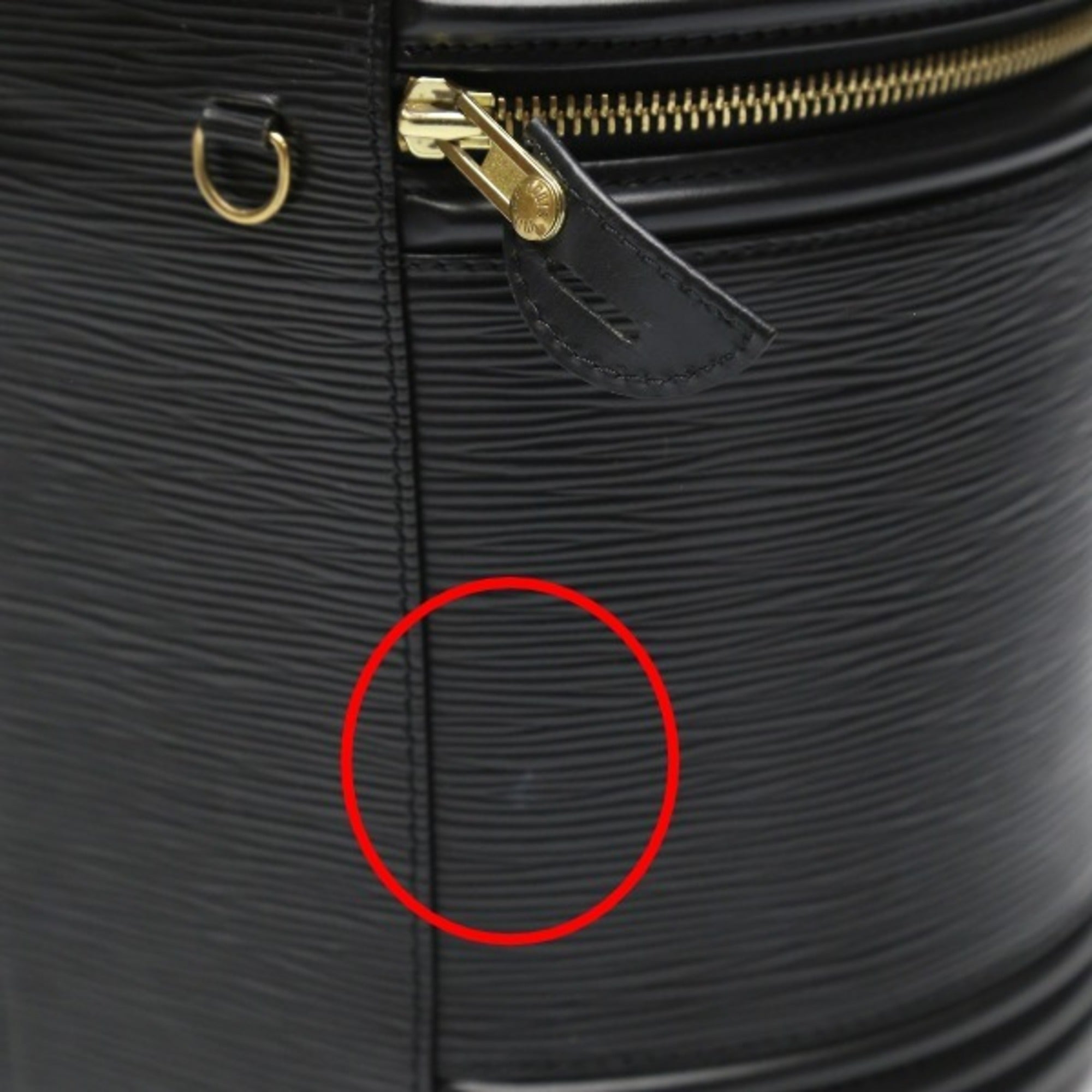 LOUIS VUITTON Cannes Epi Noir M48032  Creel Black Handbag LV