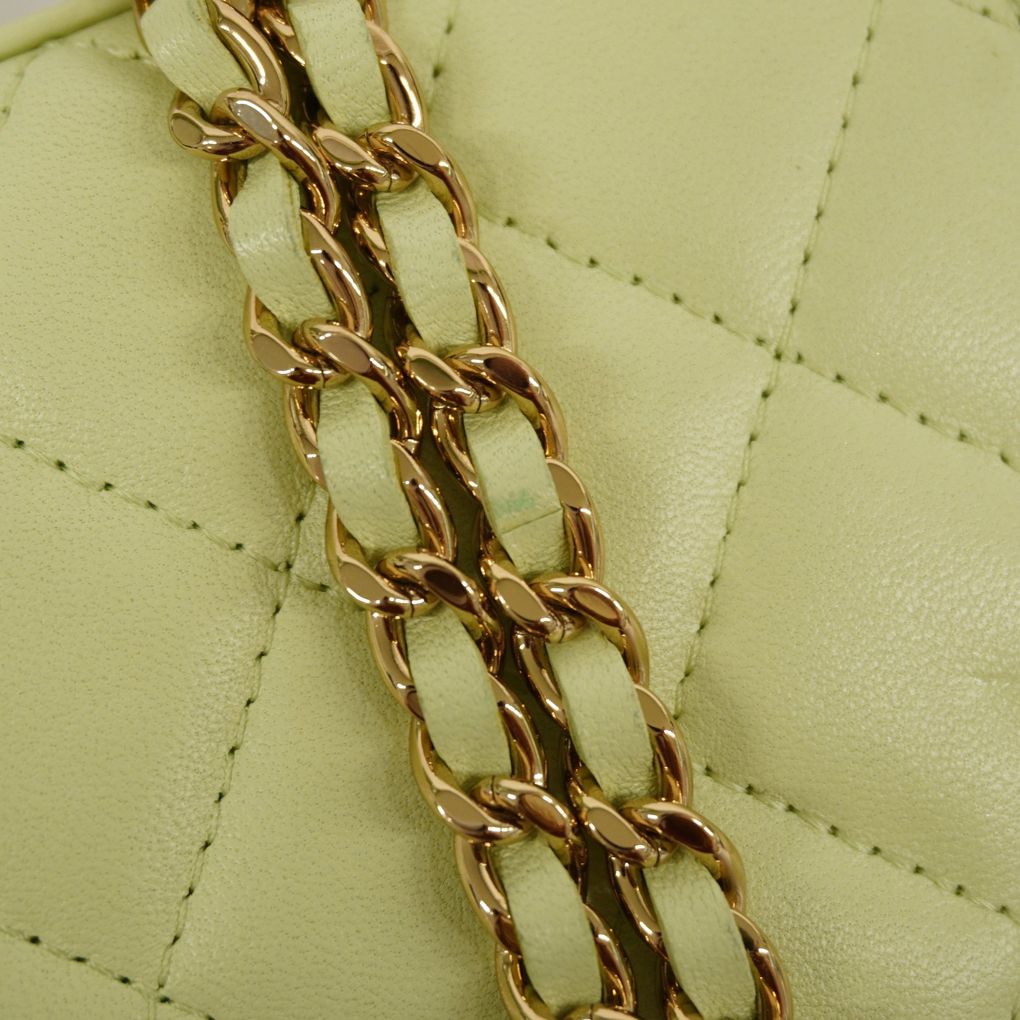 CHANELAuth  Matelasse Chain Shoulder Lambskin Women's Leather Shoulder Bag