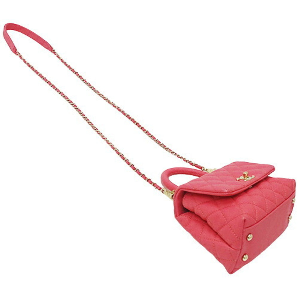 CHANEL Bag Matelasse Women's Handbag Shoulder 2way Caviar Skin Pink Crossbody