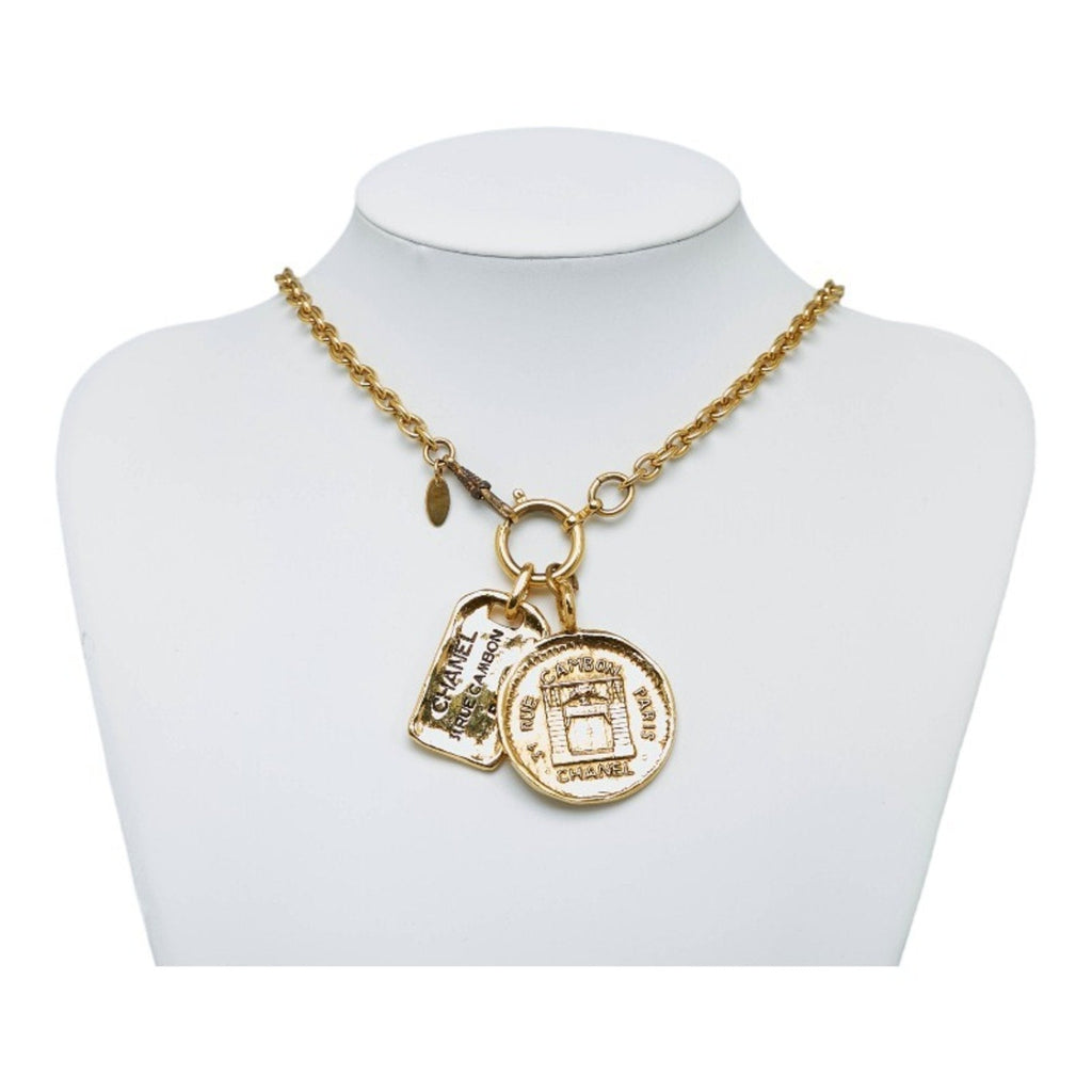 CHANEL Necklace Gold Plated Women's