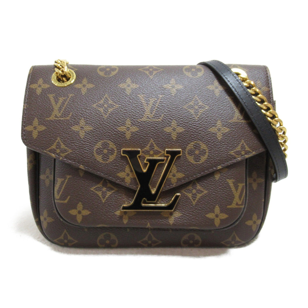 LOUIS VUITTON Passy Shoulder Bag Brown PVC coated canvas M45592
